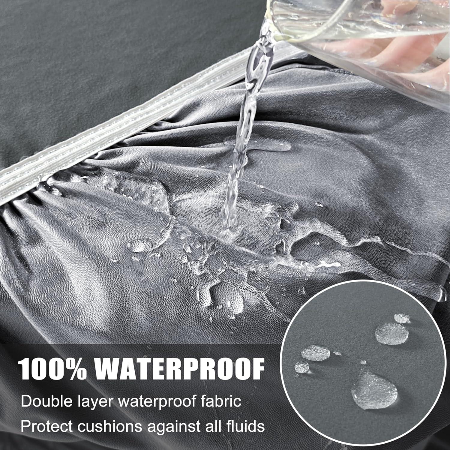 Funda de Cojín a Prueba de Agua TOPYUMH Gris 73.66x73.66cm