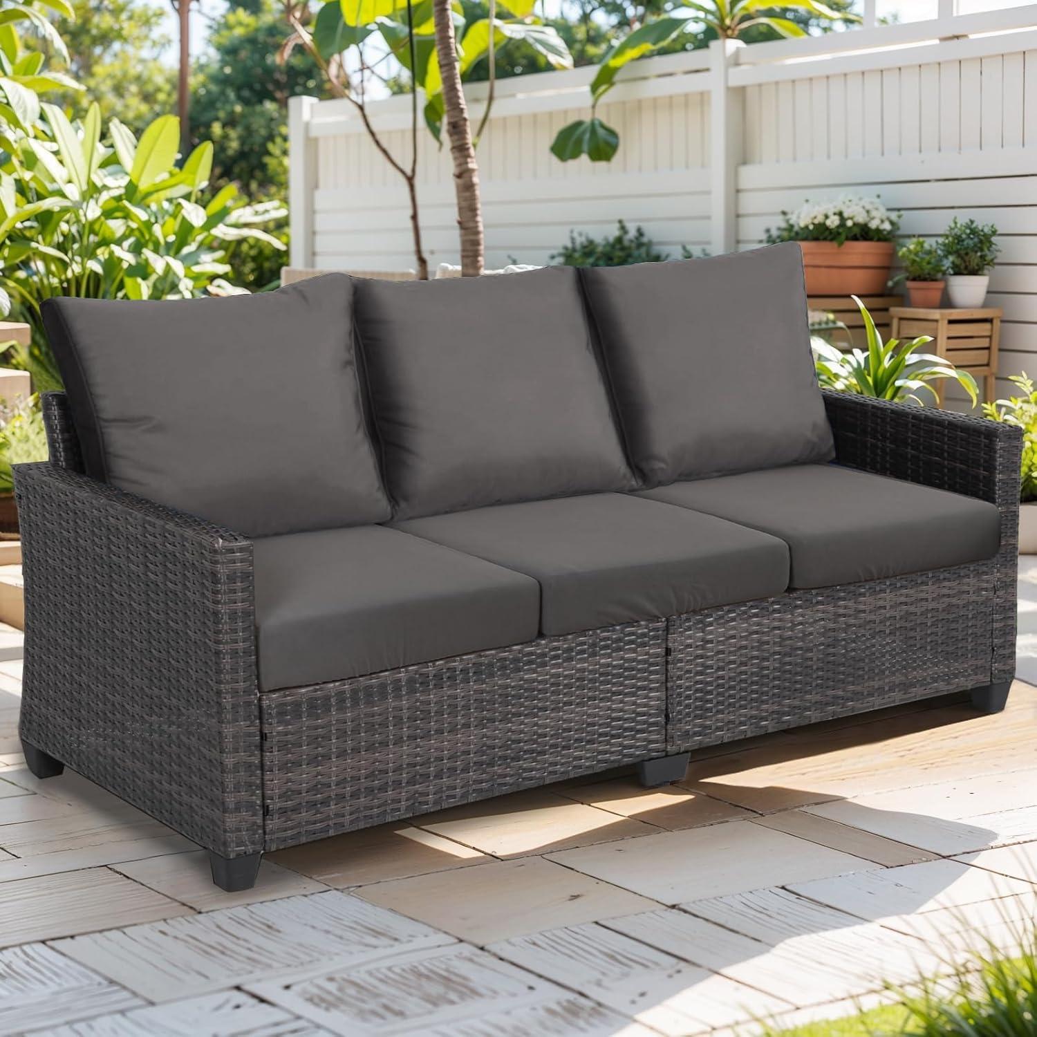 Funda de Cojín a Prueba de Agua TOPYUMH Gris 73.66x73.66cm