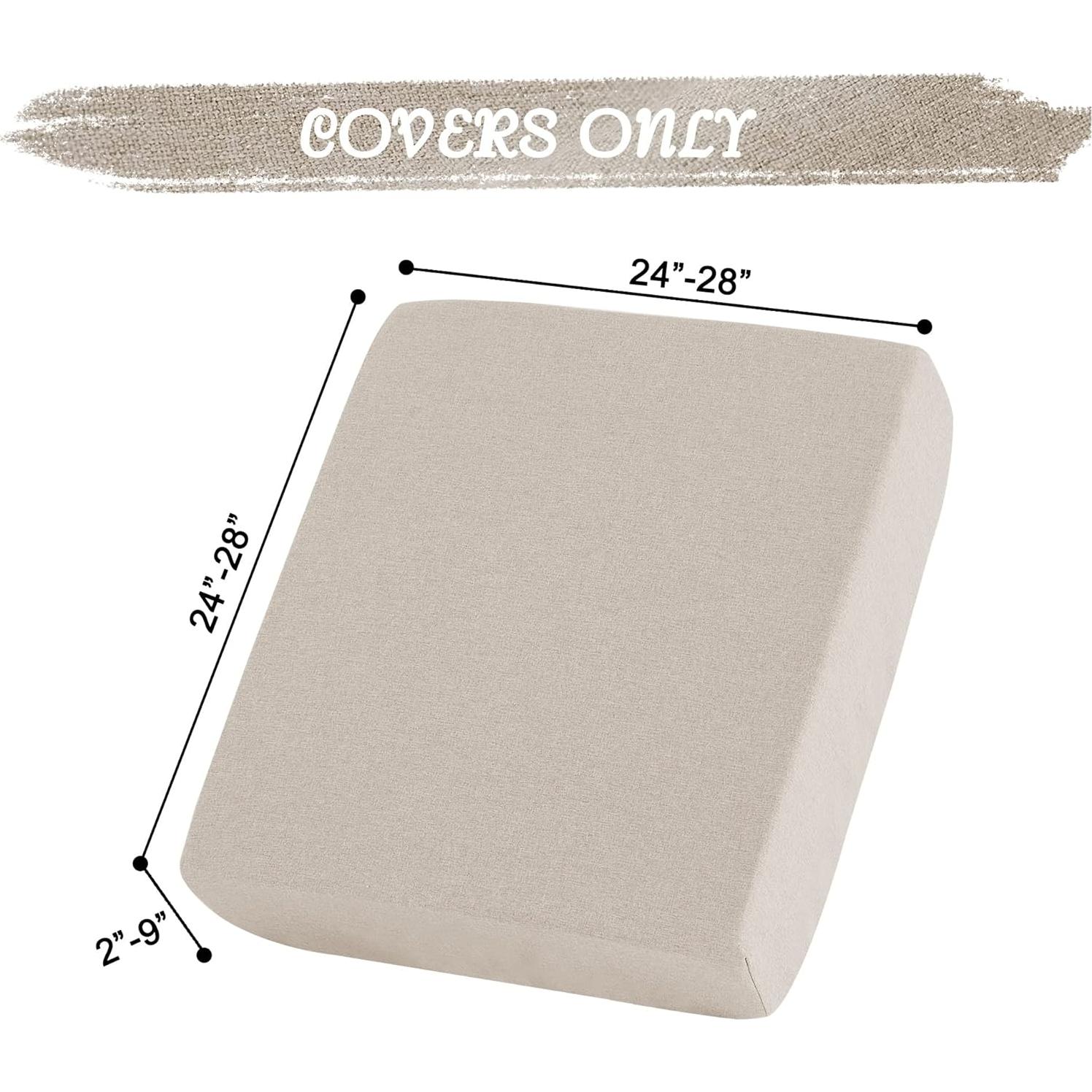 Fundas de Cojín StangH Lino Taupe 3 Piezas Antideslizantes