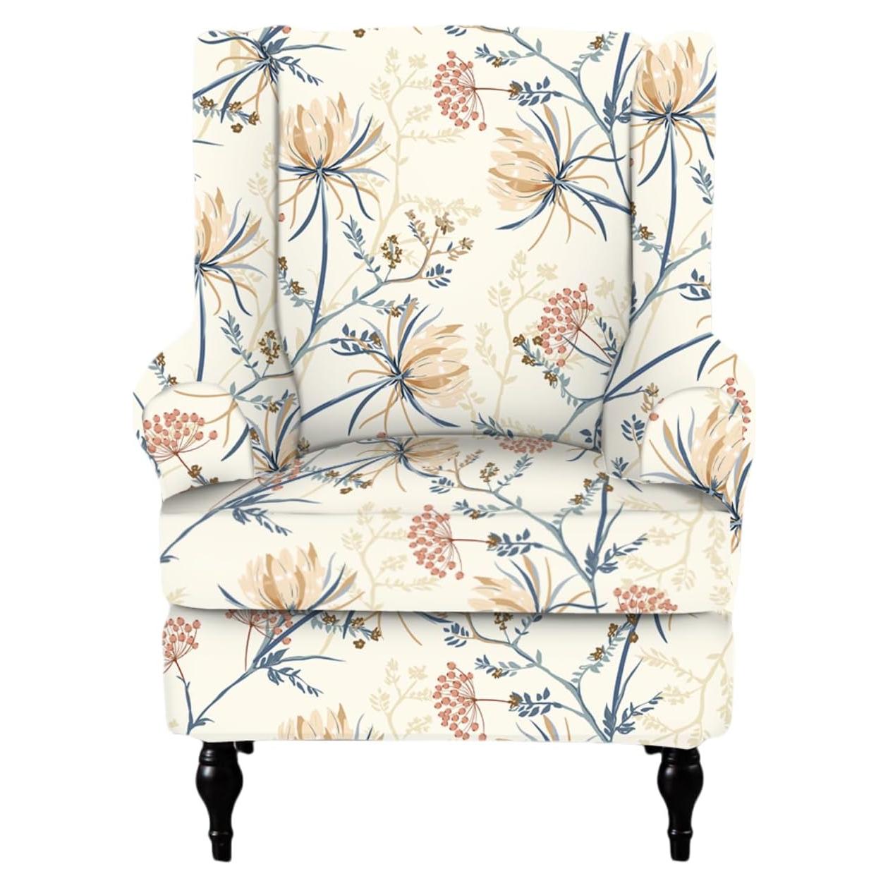 Funda de Sillón NILUOH 2 Piezas Floral Alta Resistencia