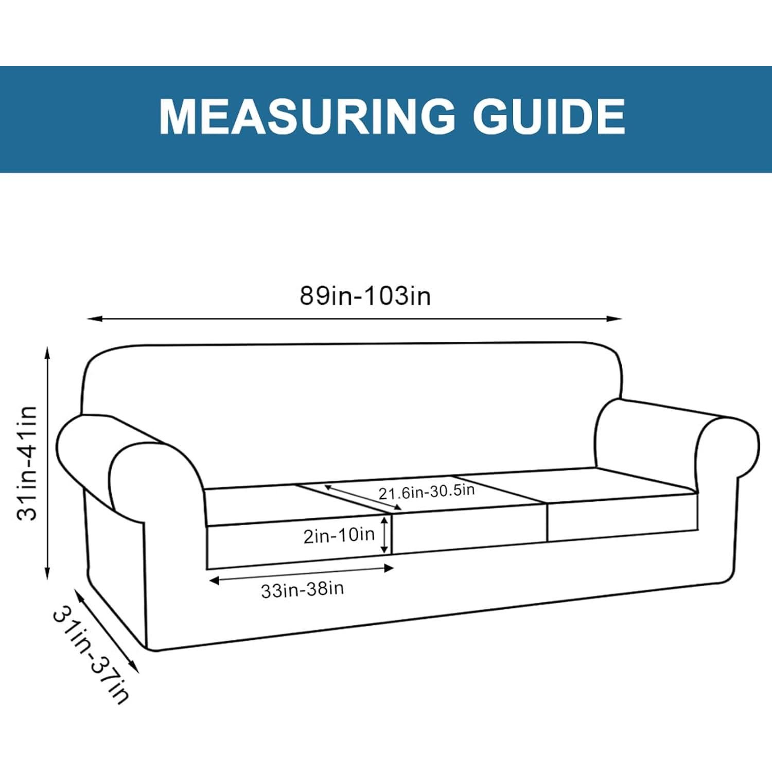 Funda de Sofá Taque Chocolate 226-261 cm 3 Cojines Lavable