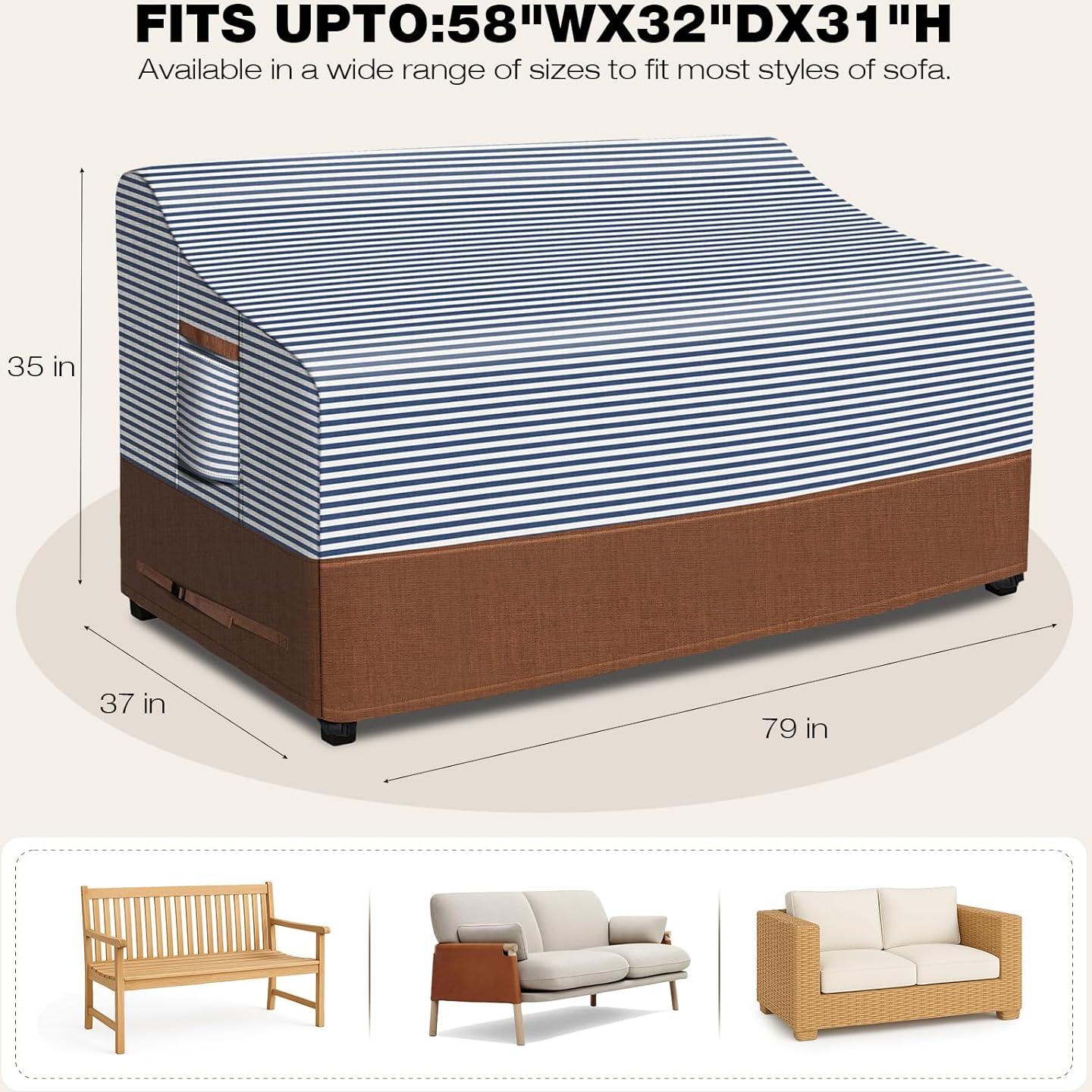 Funda de Sofá de Patio Impermeable Lekesky 200.66x93.98x88.90 cm