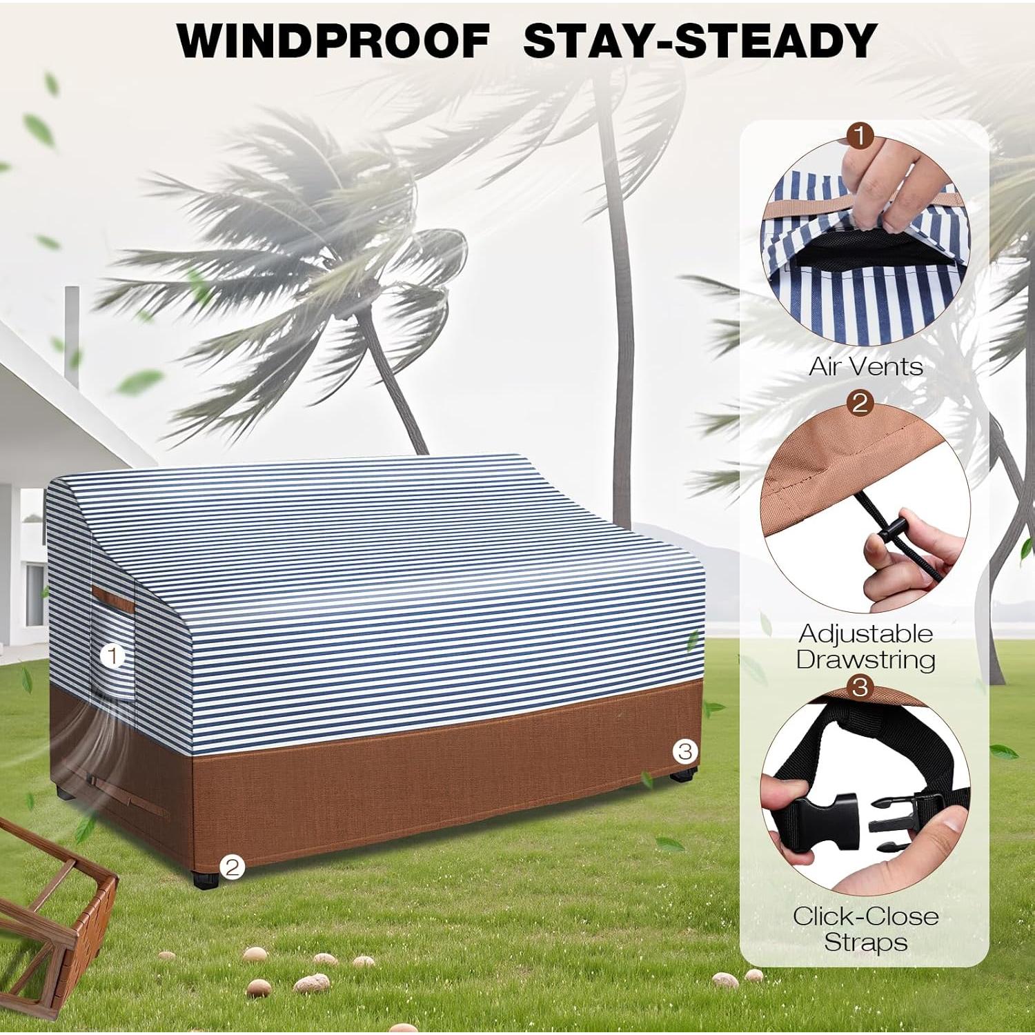 Funda de Sofá de Patio Impermeable Lekesky 200.66x93.98x88.90 cm