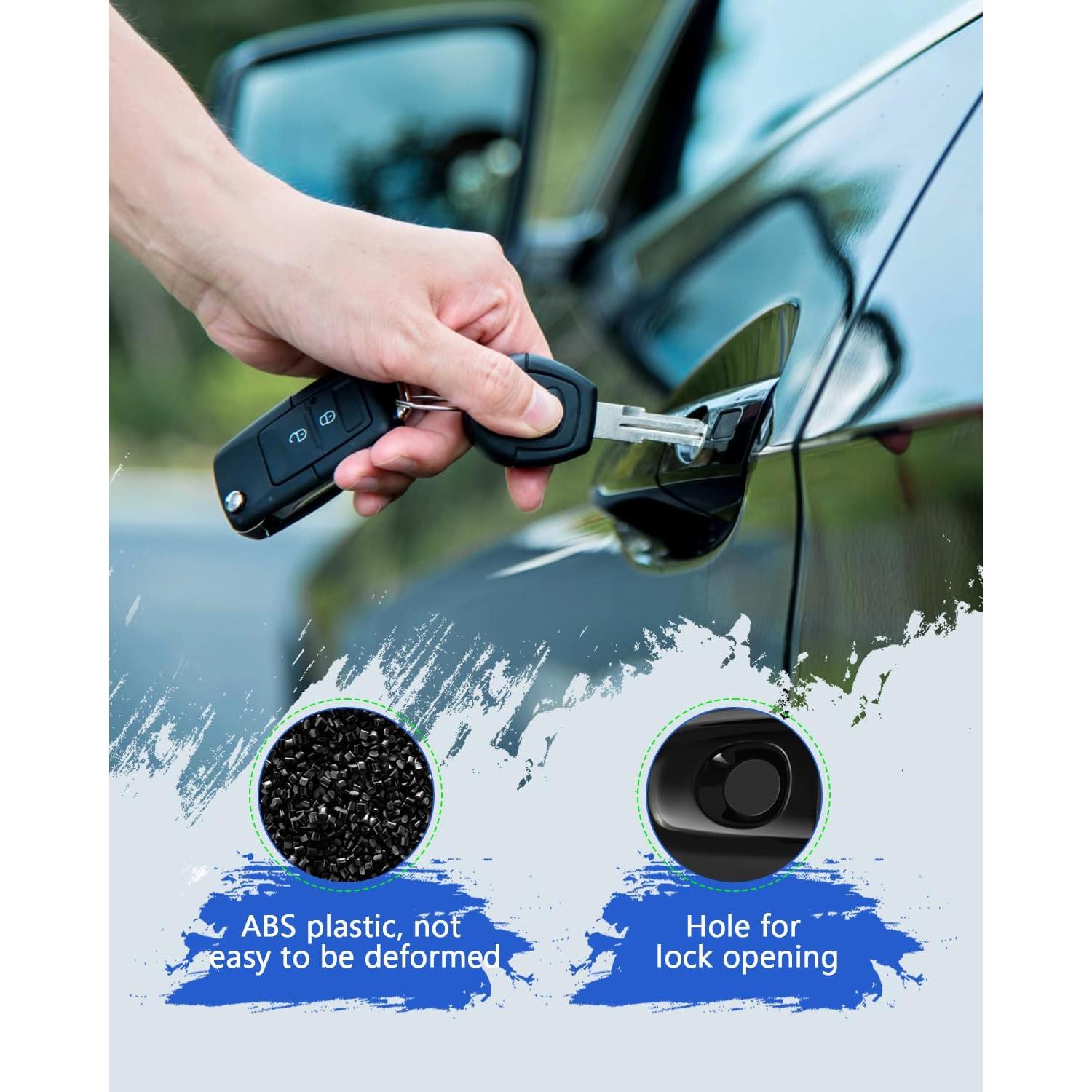 Cubiertas de Manijas de Puerta LUJUNTEC 4PCS para Honda Negro