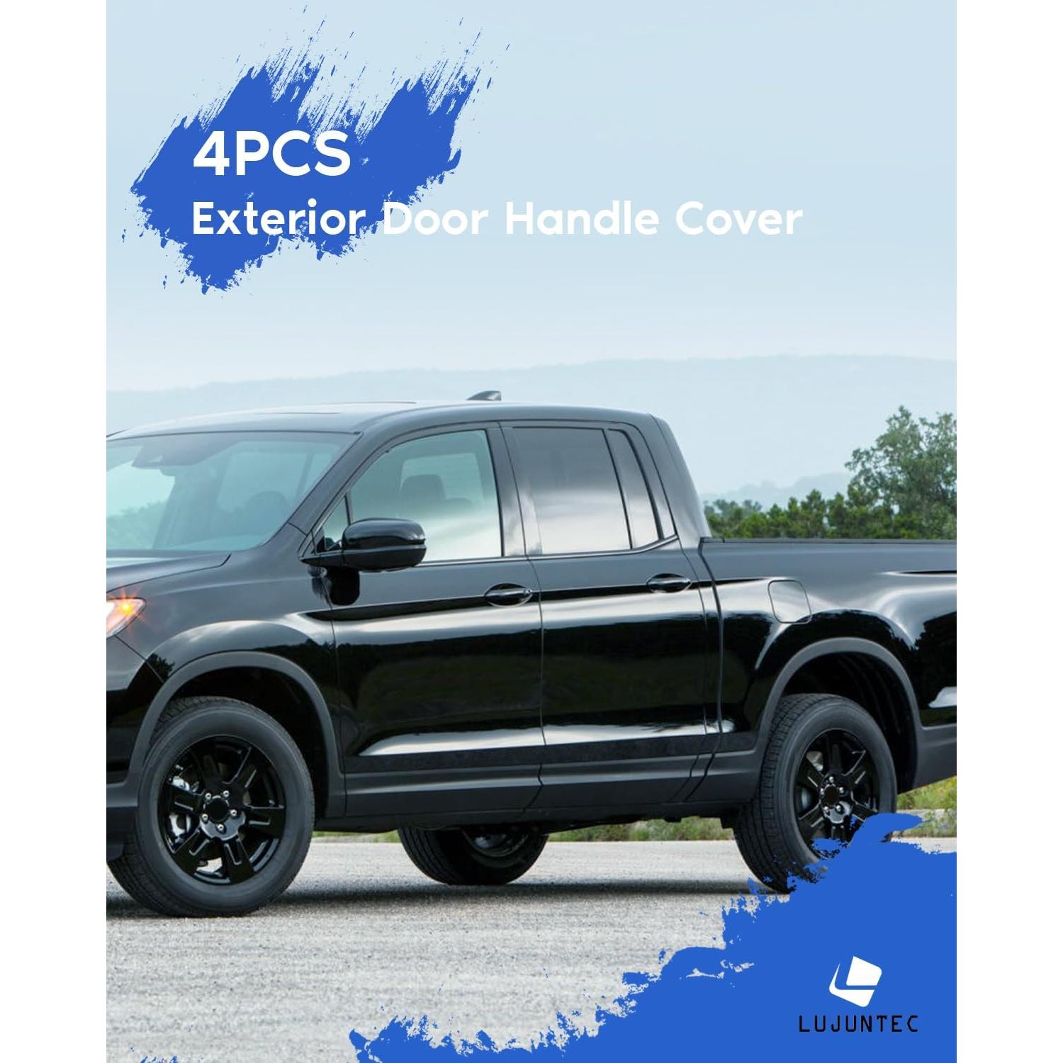 Cubiertas de Manijas de Puerta LUJUNTEC 4PCS para Honda Negro