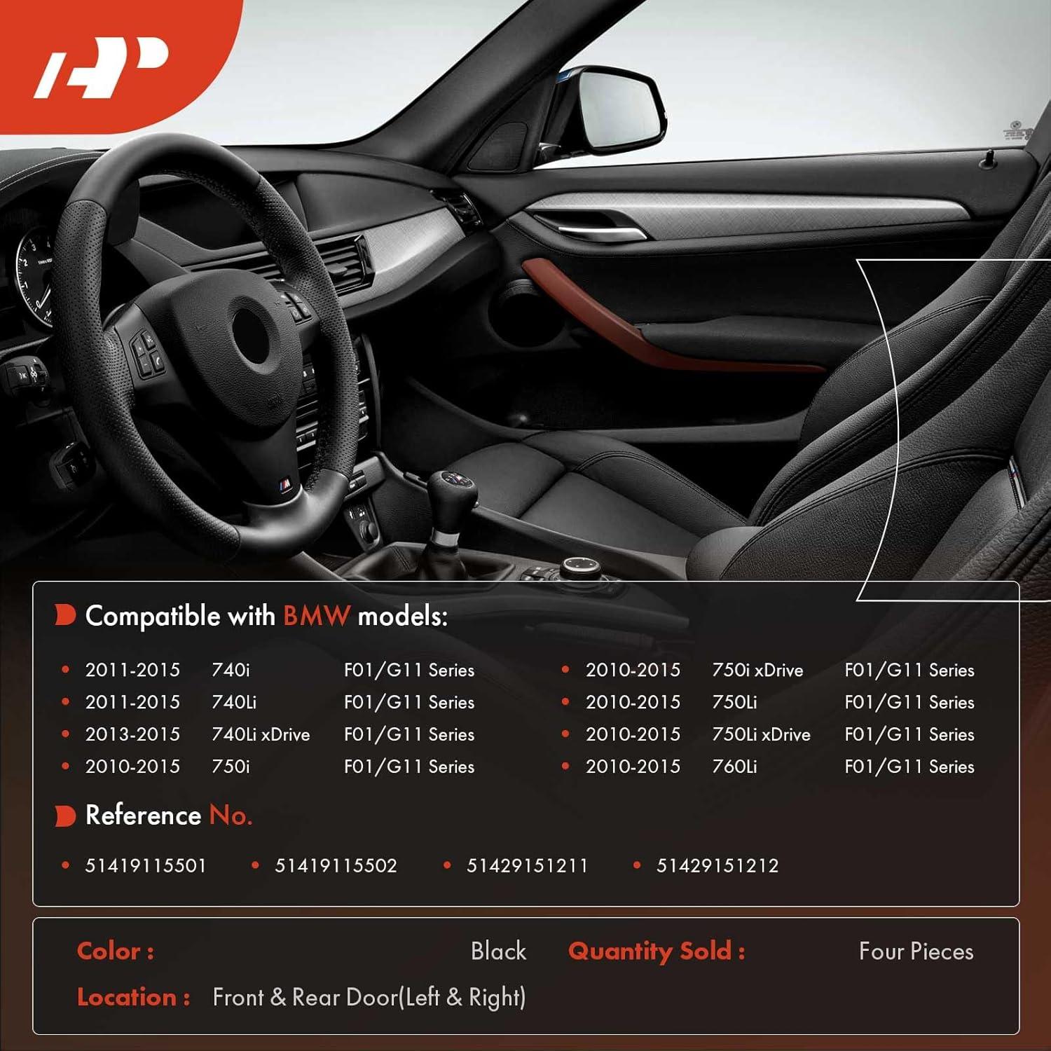 Juego de Cubiertas de Manija de Tirón A-Premium para BMW 740i/750i 2010-2015