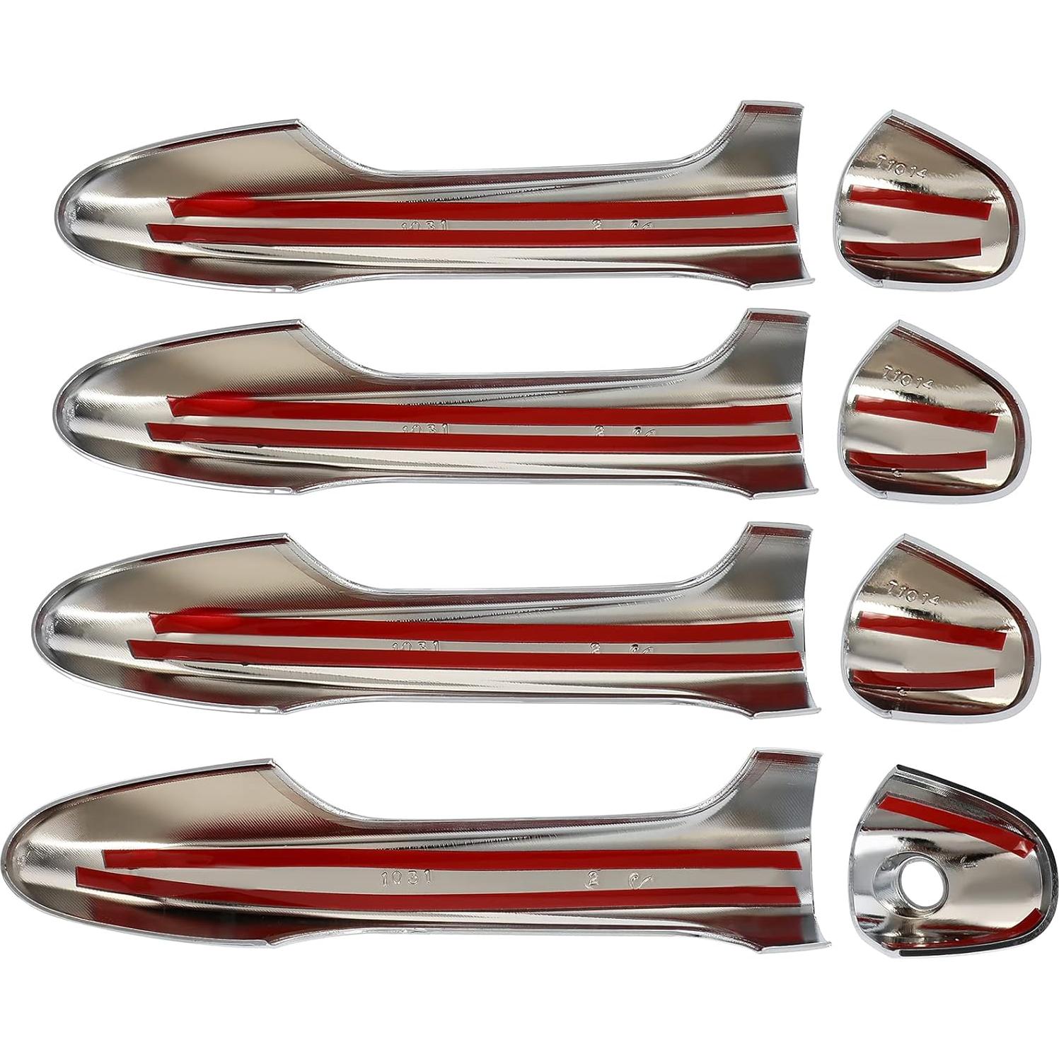 Cubiertas de Manija de Puerta Cromadas LUJUNTEC para Toyota RAV4 y Tacoma