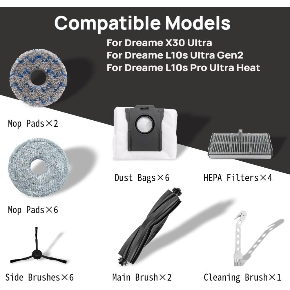 Kit de Repuesto 27 Piezas para Aspiradora Dreame L10s Ultra