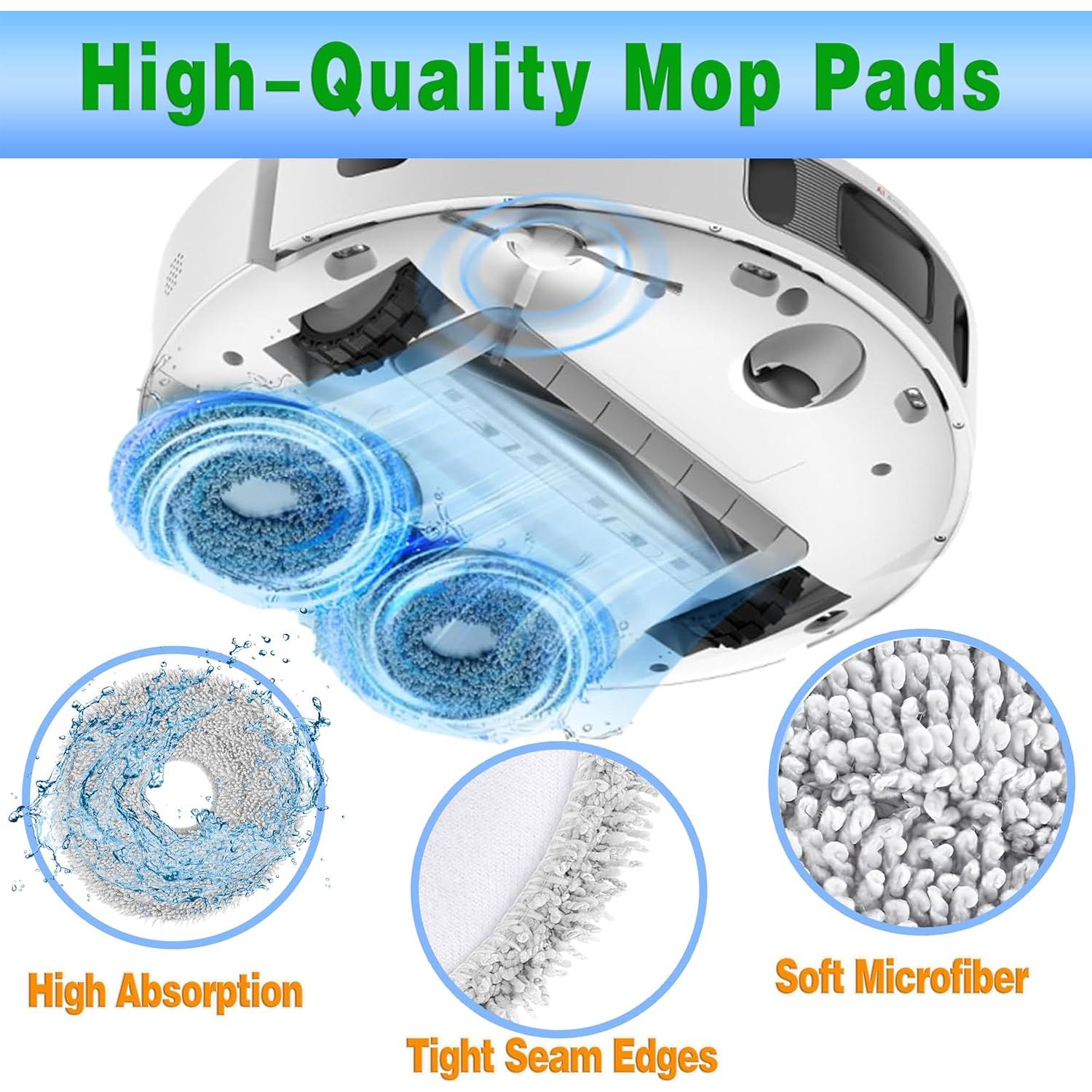 8 Almohadillas de Mopa Microfibra para Aspiradora Dreame