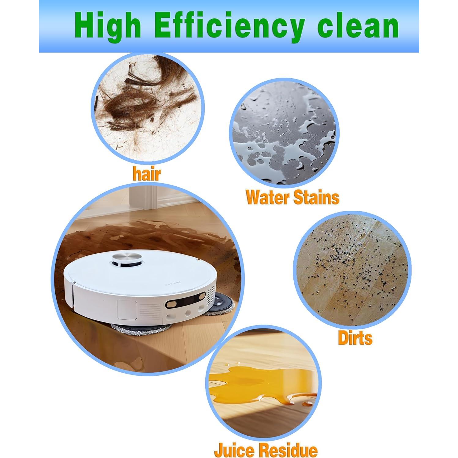 8 Almohadillas de Mopa Microfibra para Aspiradora Dreame