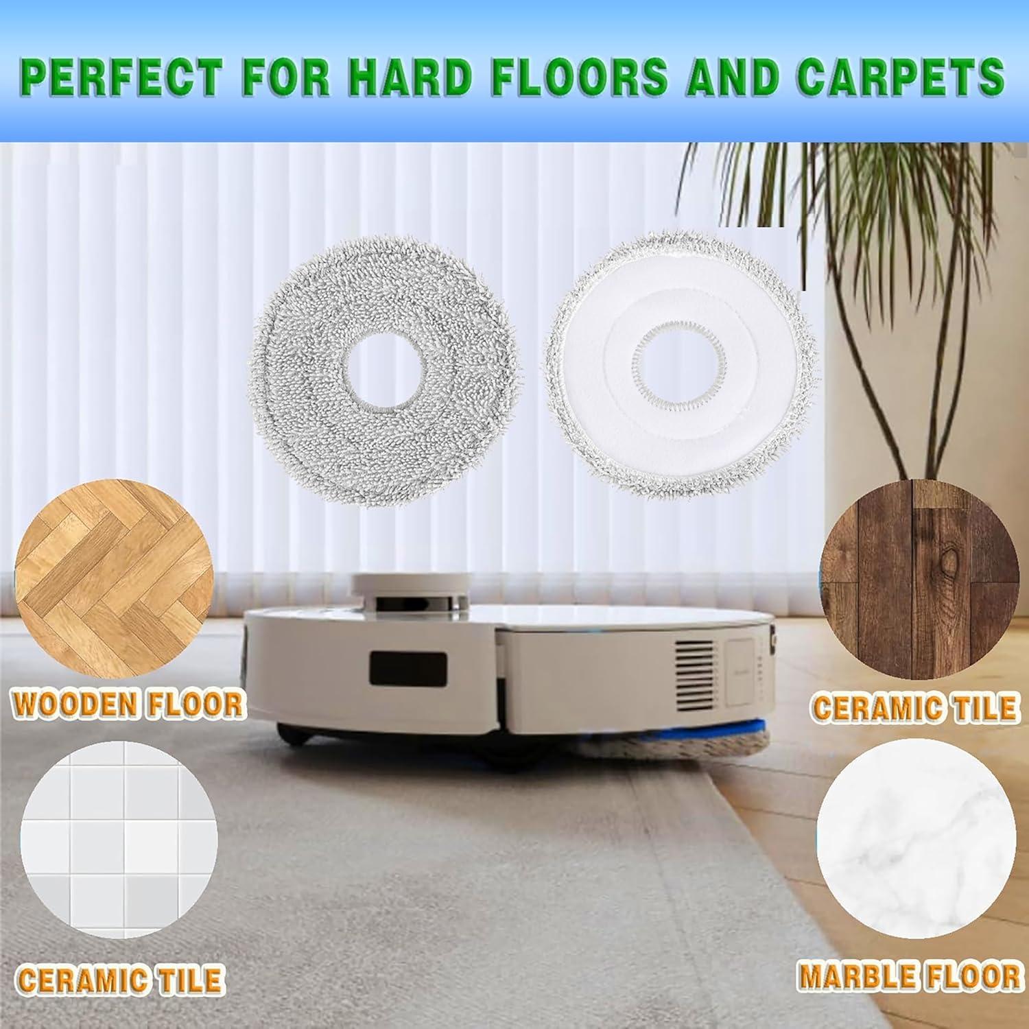 8 Almohadillas de Mopa Microfibra para Aspiradora Dreame