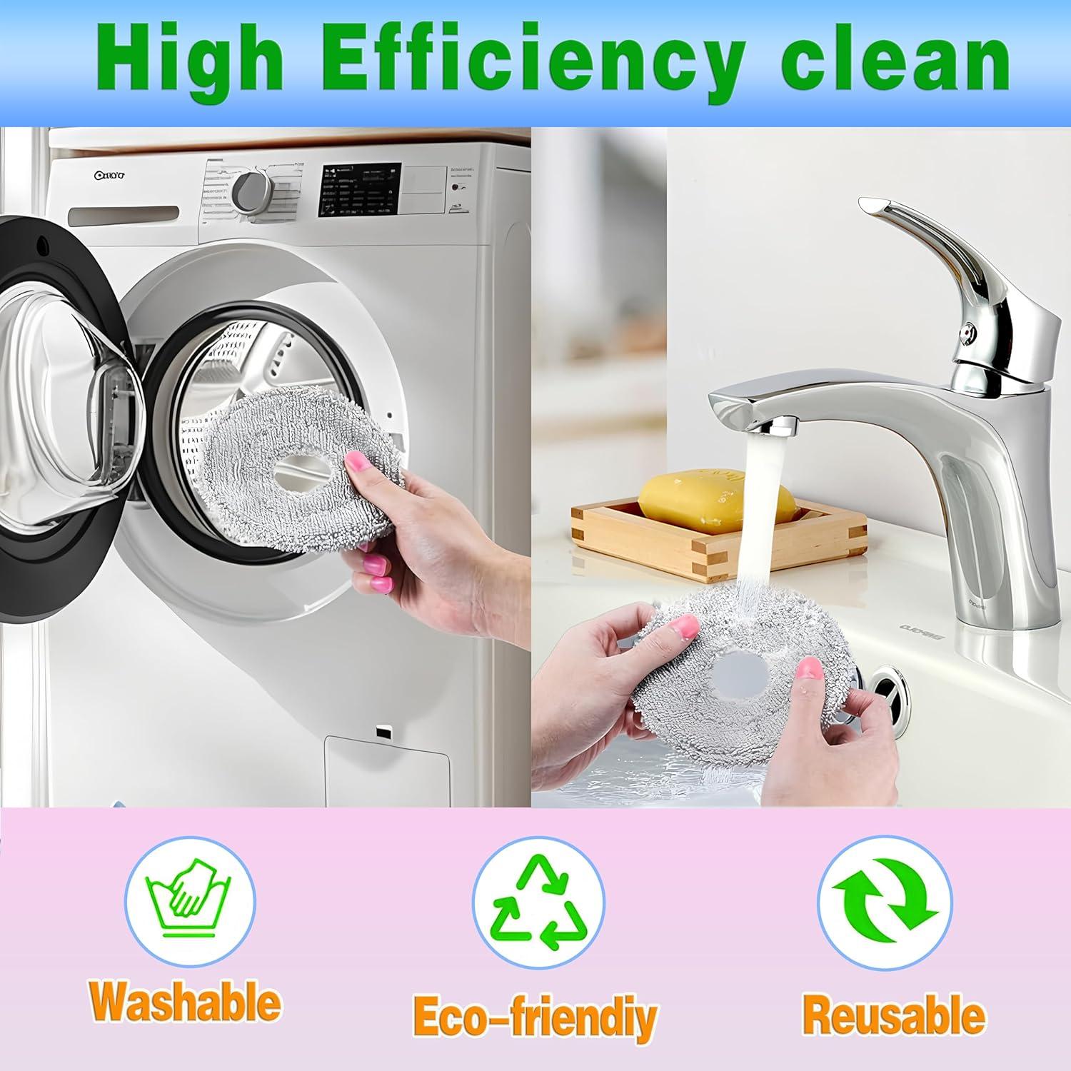 8 Almohadillas de Mopa Microfibra para Aspiradora Dreame