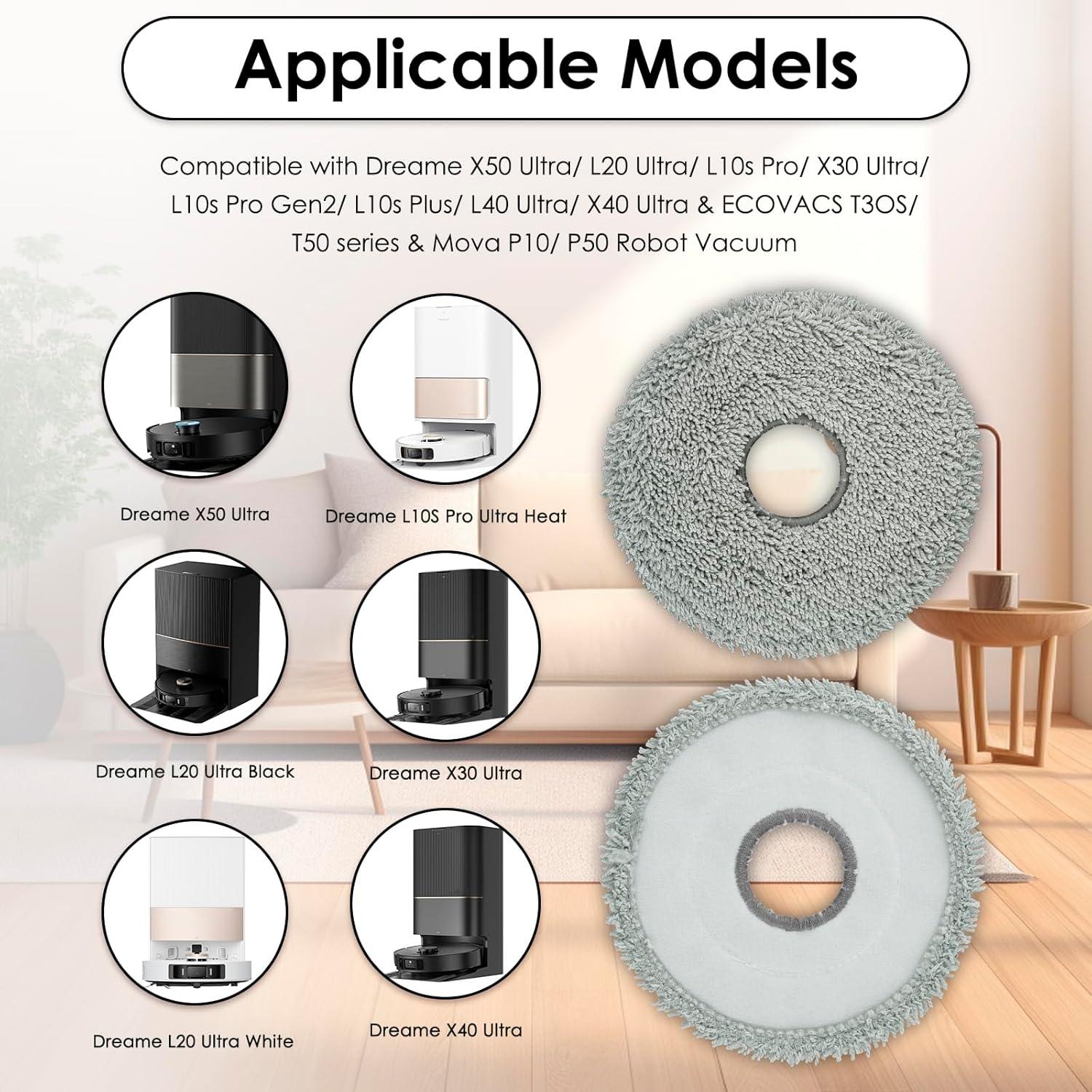 6 Almohadillas de Reemplazo Microfibra LemonRunRun para Dreame