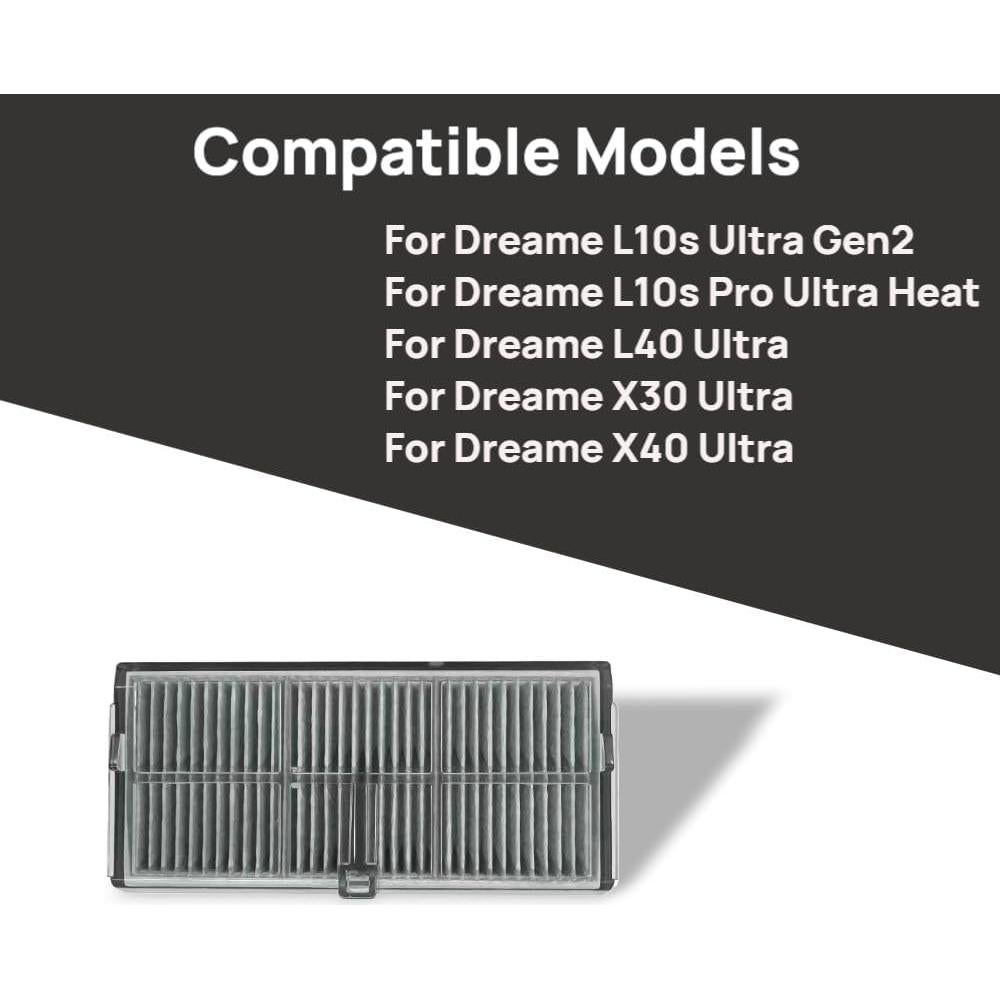 Filtro HEPA 4 Pack LEHANGOK para Aspiradora Robot Dreame