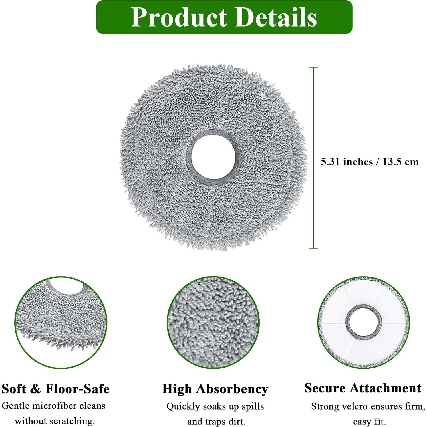 Paquete de 10 almohadillas de mopa Soniicmomo para Dreame