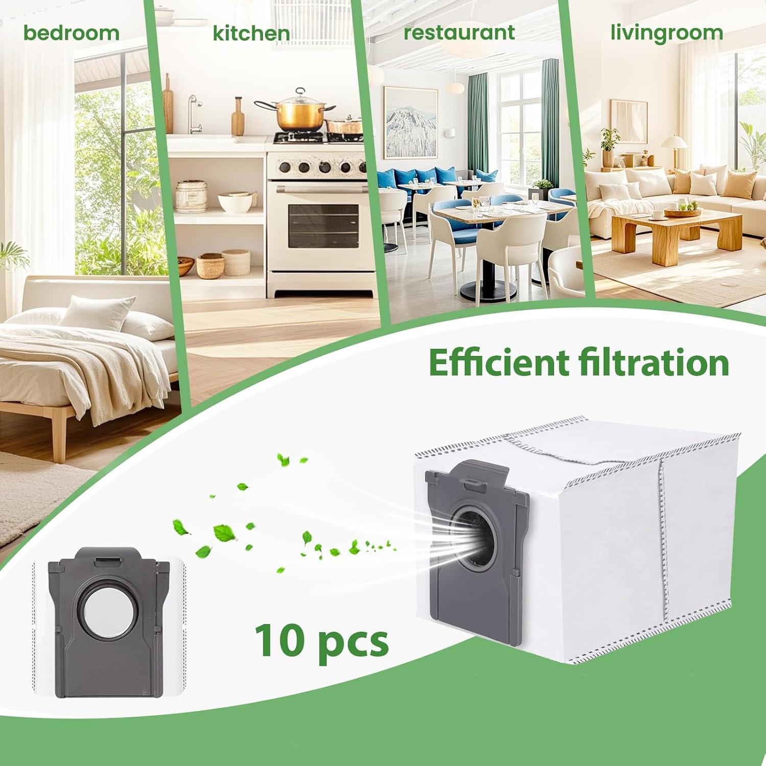 Paquete de 10 bolsas de repuesto YHYXMMKK para aspiradora Dreame 3.2L