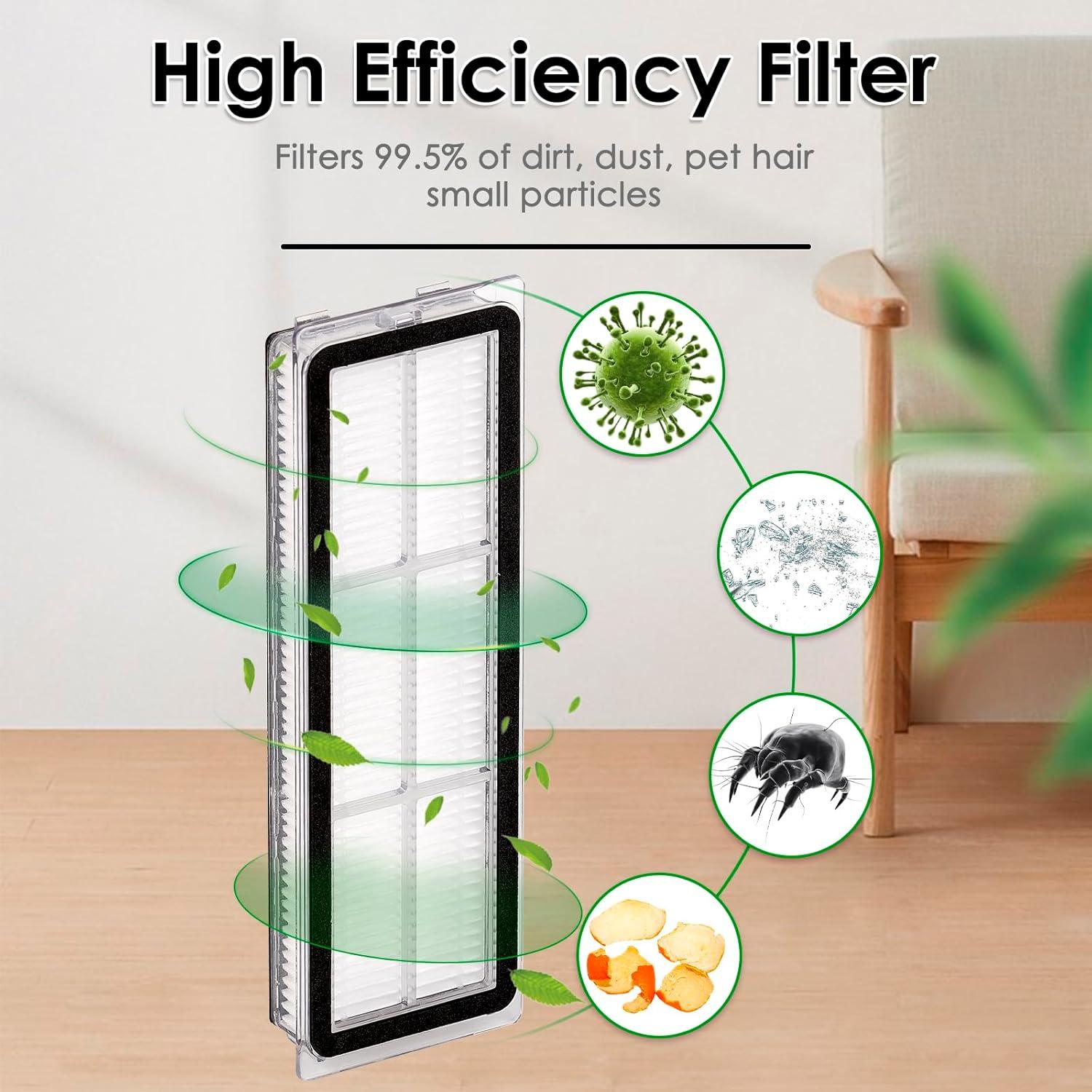 Filtro HEPA 6 Piezas CHAIN PEAK Compatible con Dreame L10s