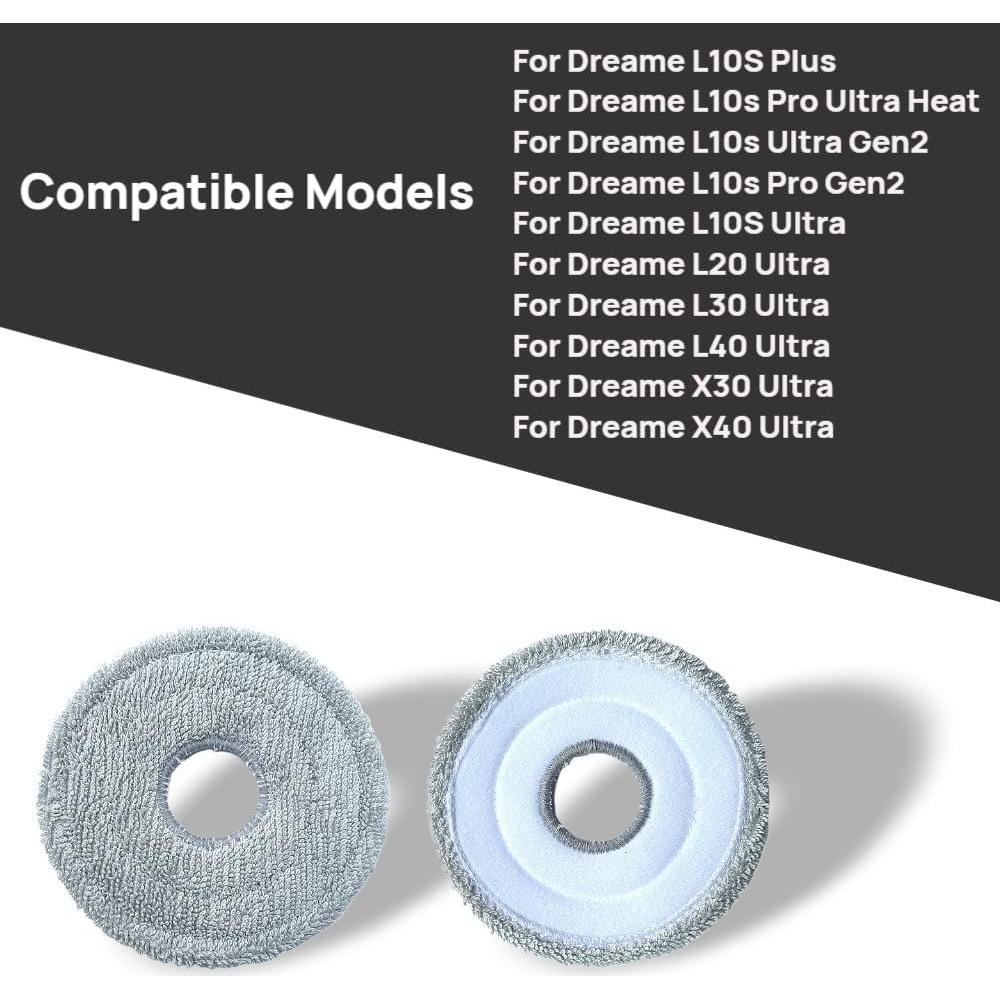 Paquete de 10 almohadillas de mopa Dreame X40 Ultra y L10s