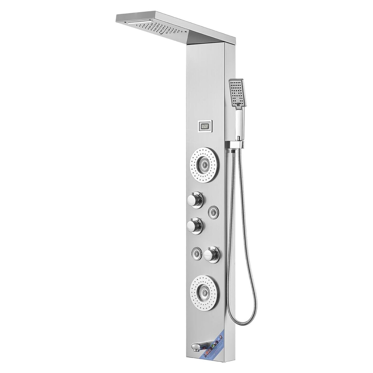 Sistema de Panel de Ducha VEVOR 6 Modos con LED y 4 Jets Masaje