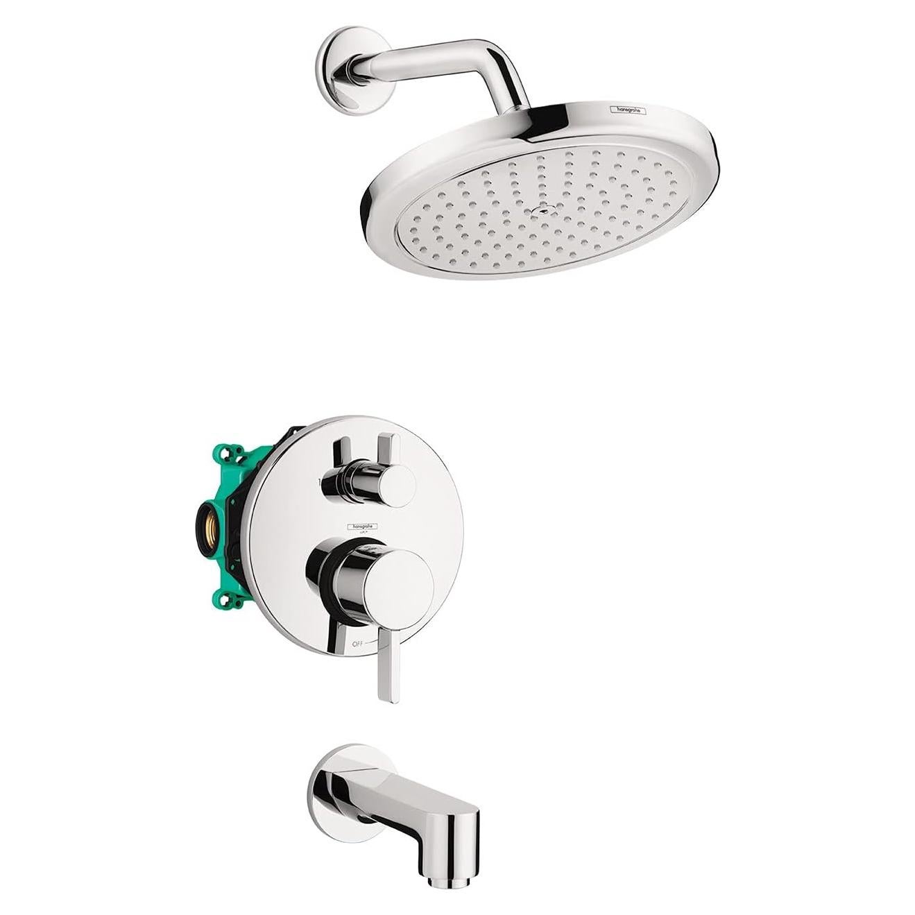 Sistema de Ducha Hansgrohe Croma Completo con Pico de Baño