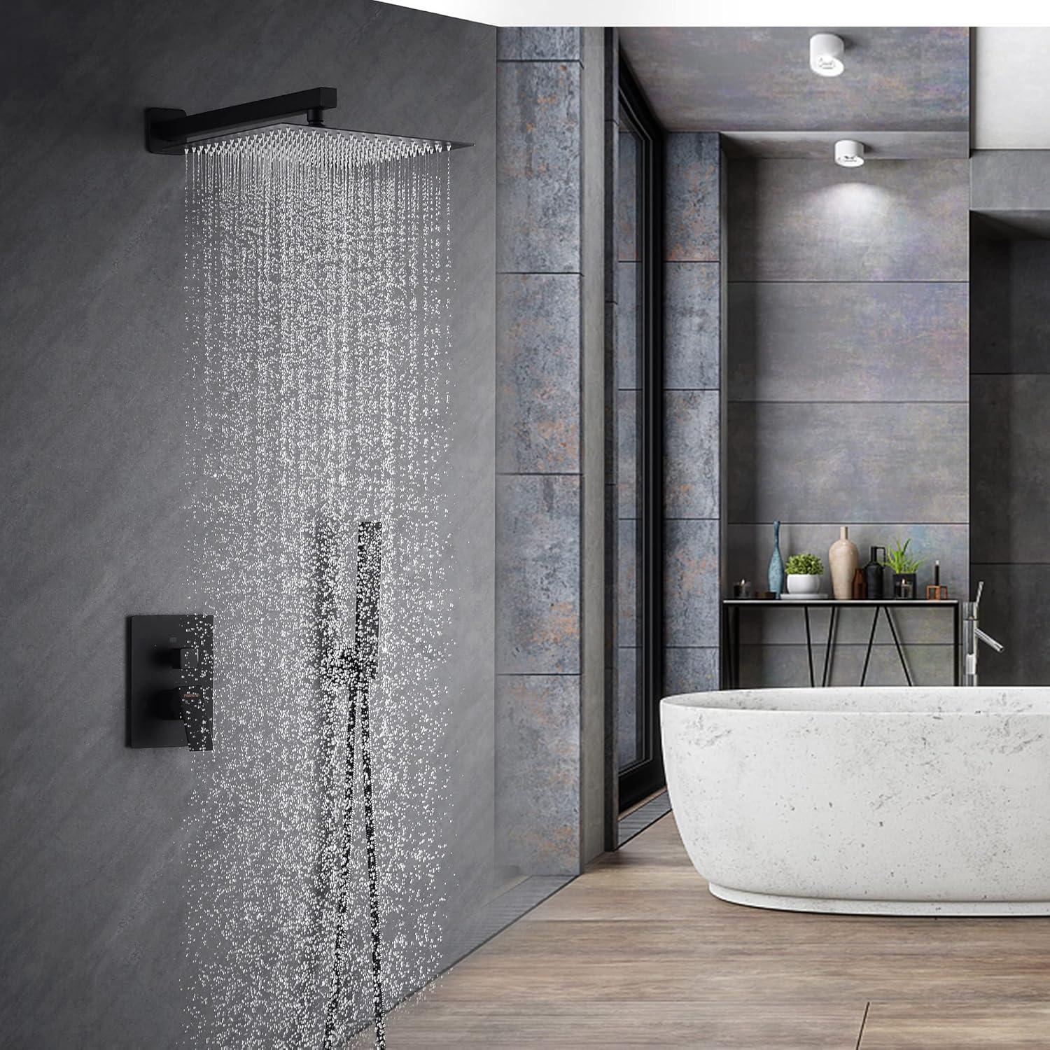 Conjunto de Ducha Fransiton 10" Negro Mate Acero Inoxidable