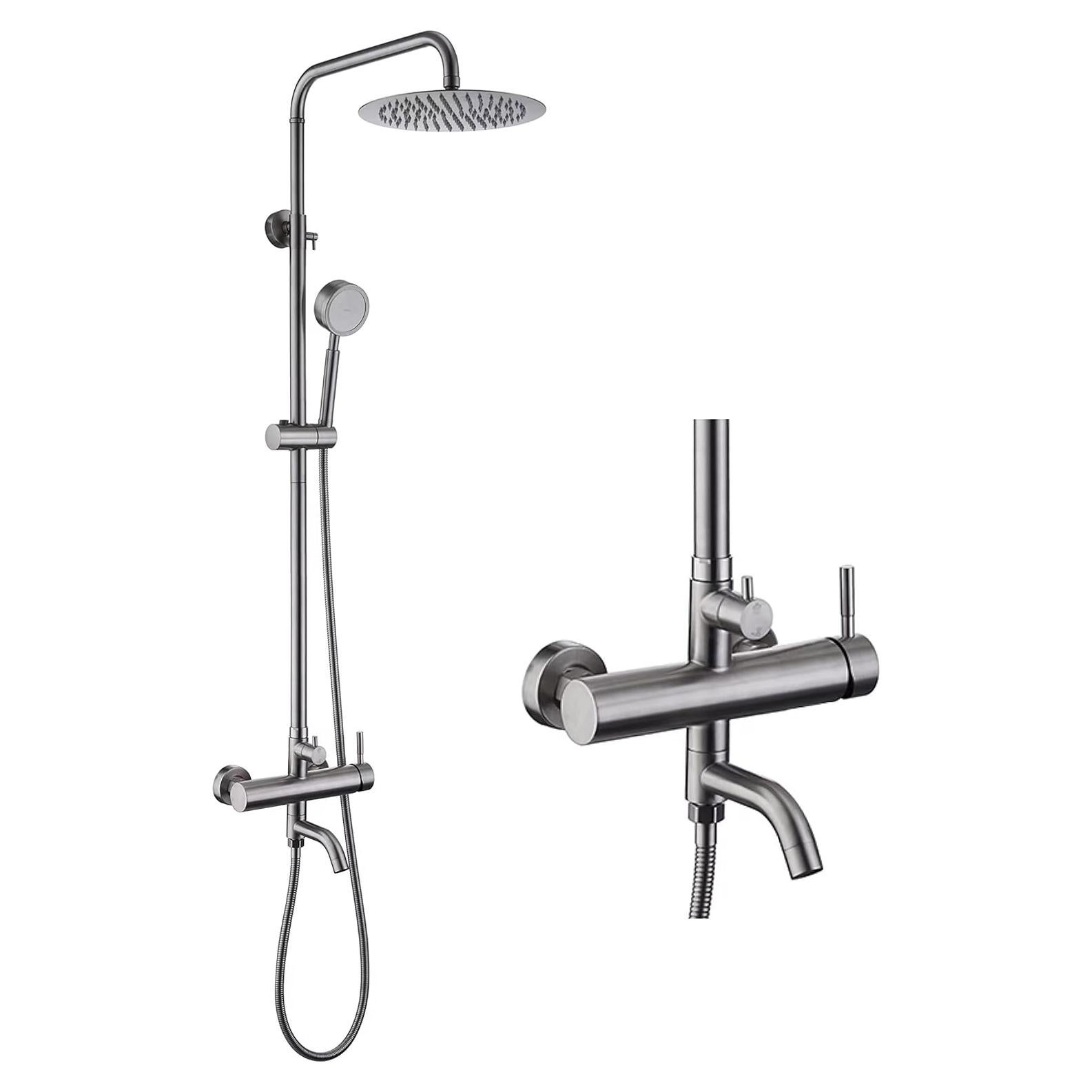 Kit de Ducha Exterior Foroute ESHOWER-001 Acero Inoxidable 25.4 cm