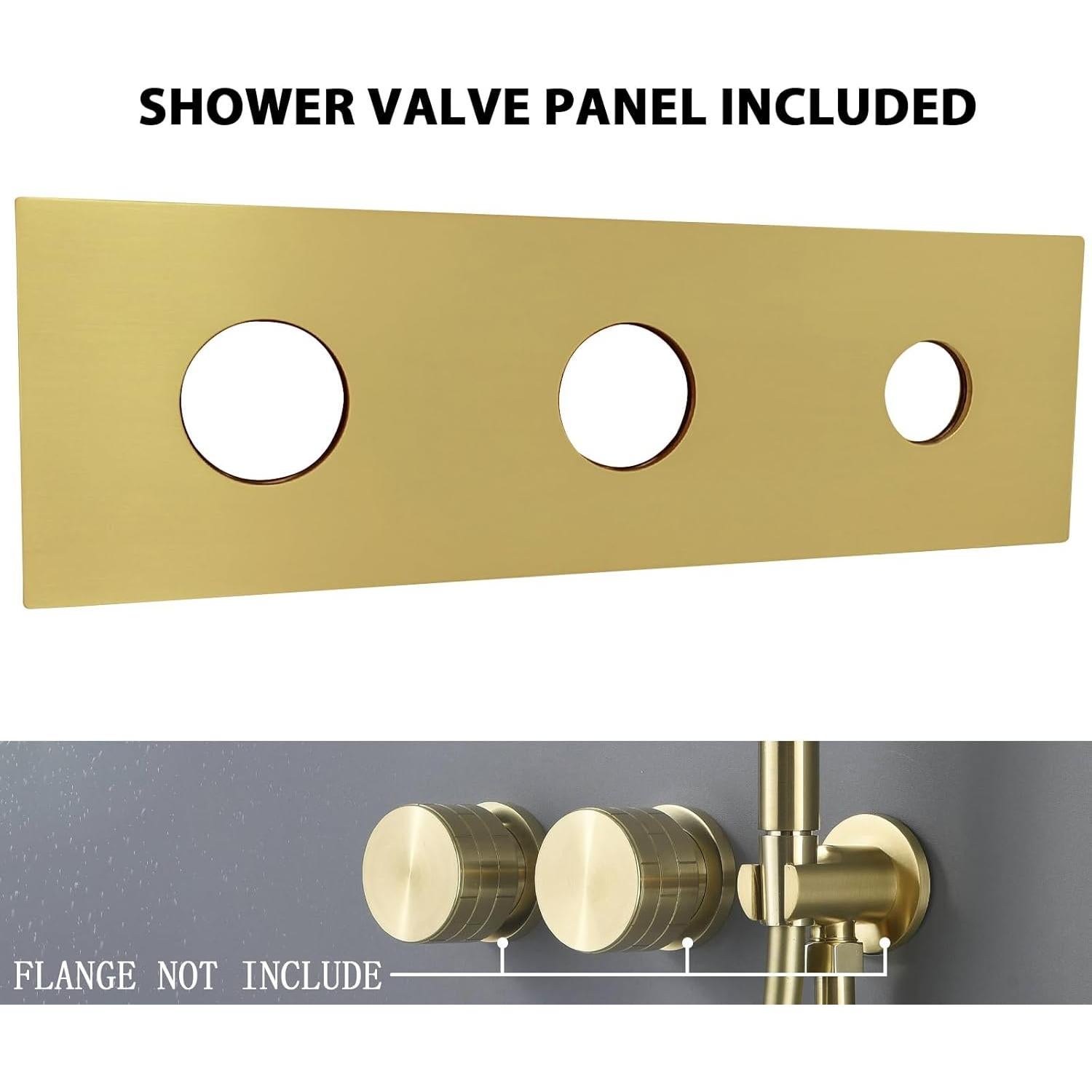 Sistema de Ducha de Lluvia TRUSTMI 30 cm Oro Cepillado