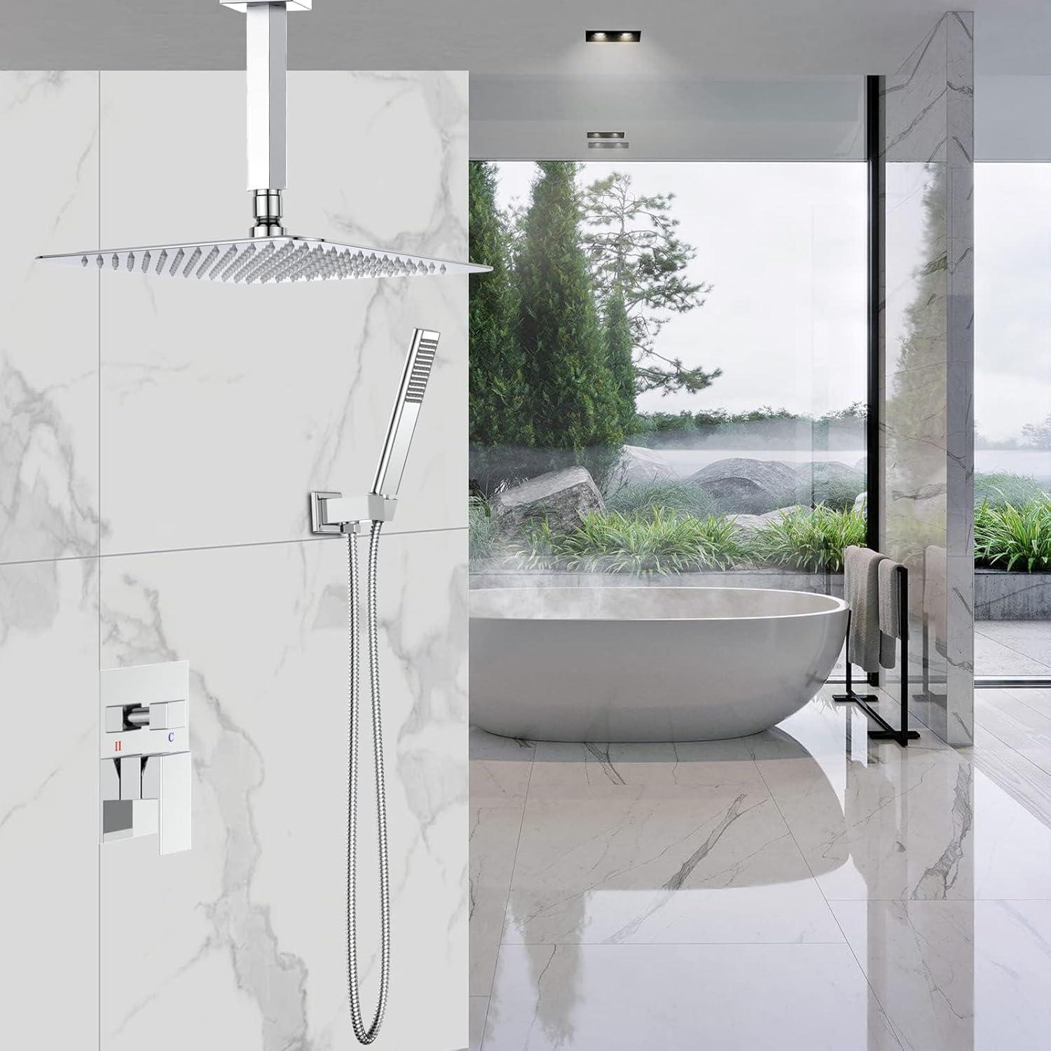 Sistema de Ducha EMBATHER Cromo Pulido 10 Pulgadas Alta Presión