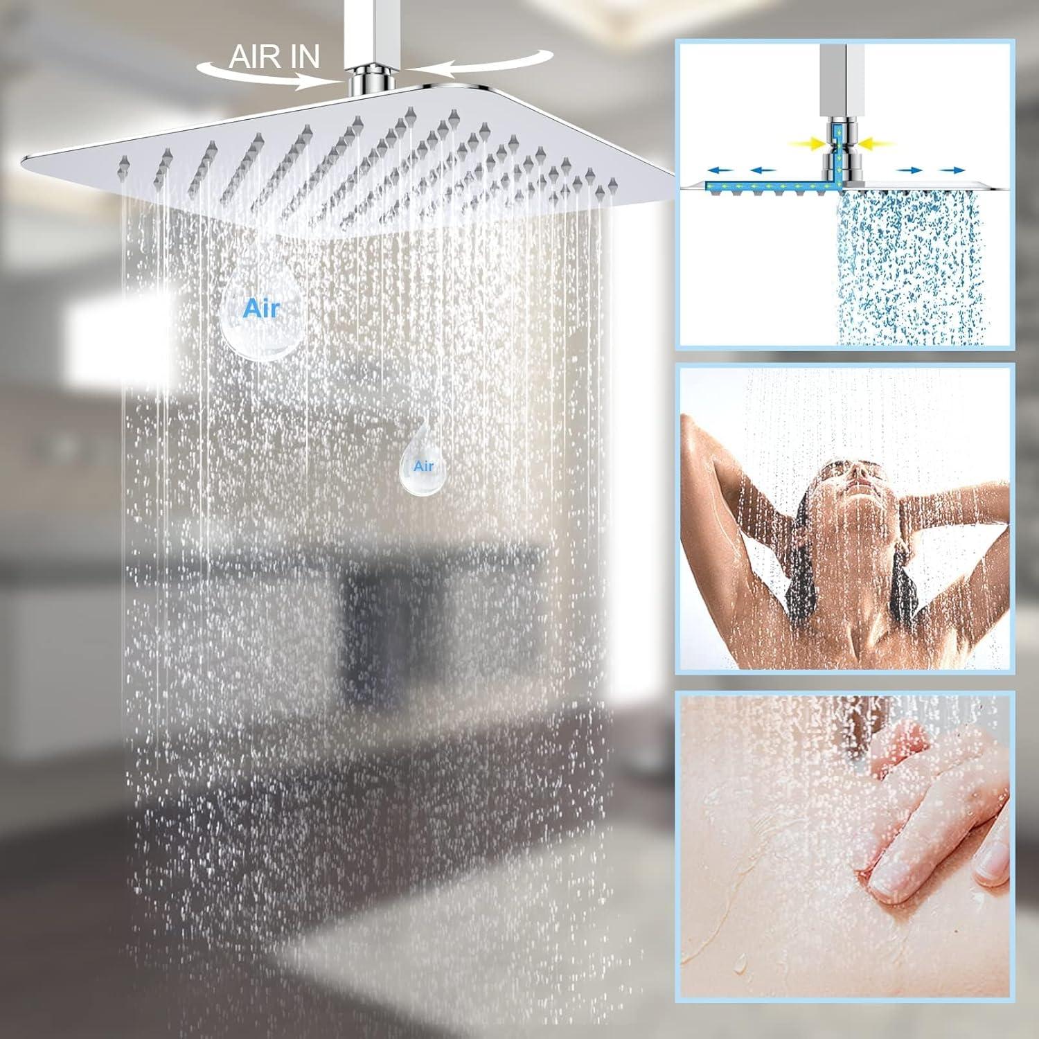 Sistema de Ducha EMBATHER Cromo Pulido 10 Pulgadas Alta Presión