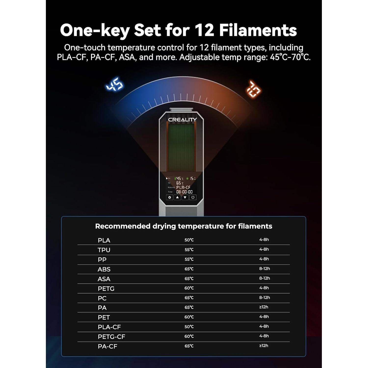 Caja Secadora de Filamento Creality Space Pi 1.75/2.85/3mm