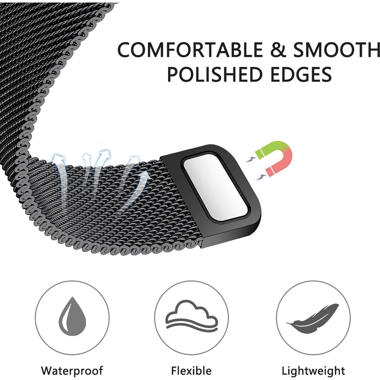 Correa de Metal Magnética SUGARJAR para Xiaomi Smart Band 9 Pro