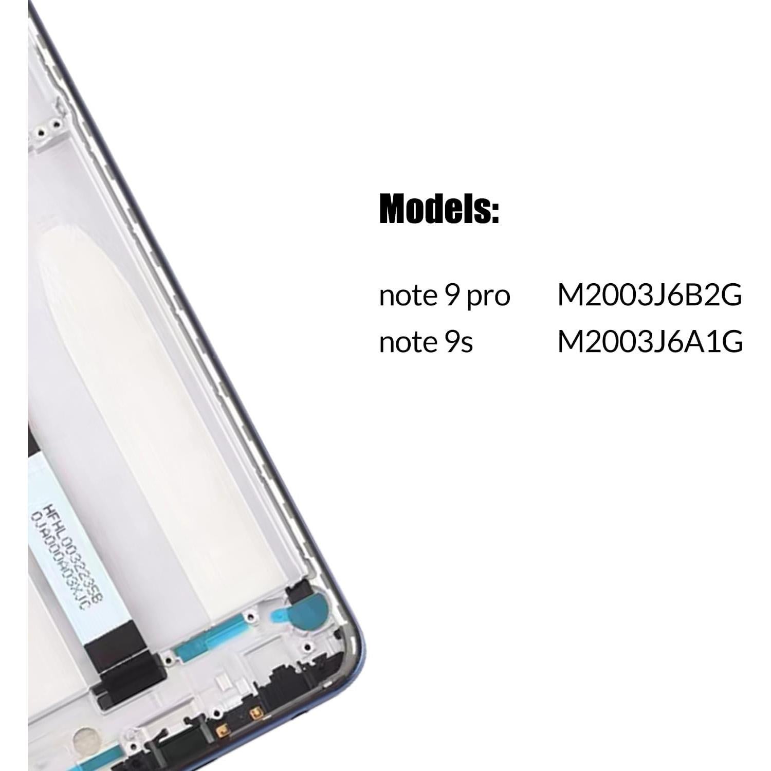 Pantalla LCD de Reemplazo para Xiaomi Redmi Note 9 Pro/S - Negro