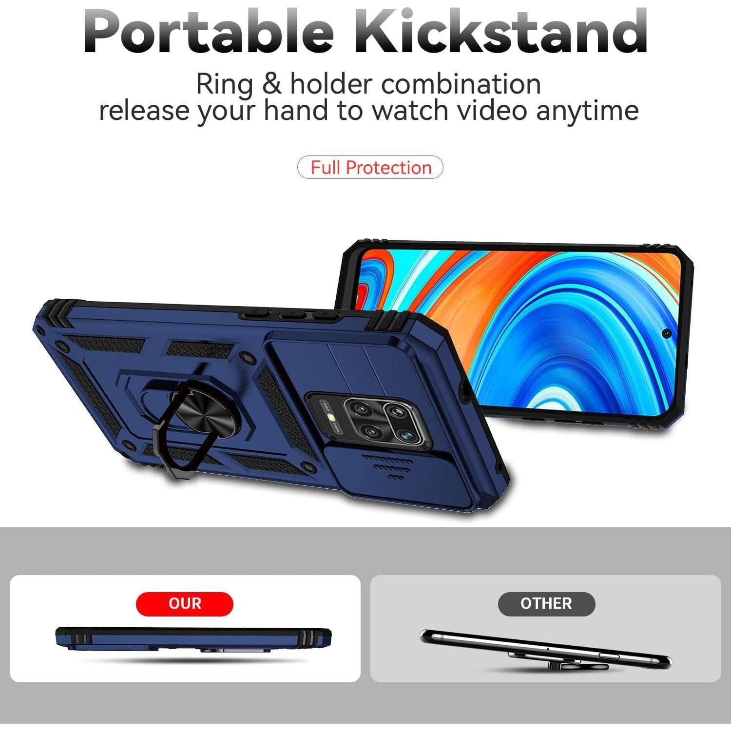 Funda Asuwish para Xiaomi Redmi Note 9 Pro/9S/Pro Max con Protector de Pantalla y Soporte