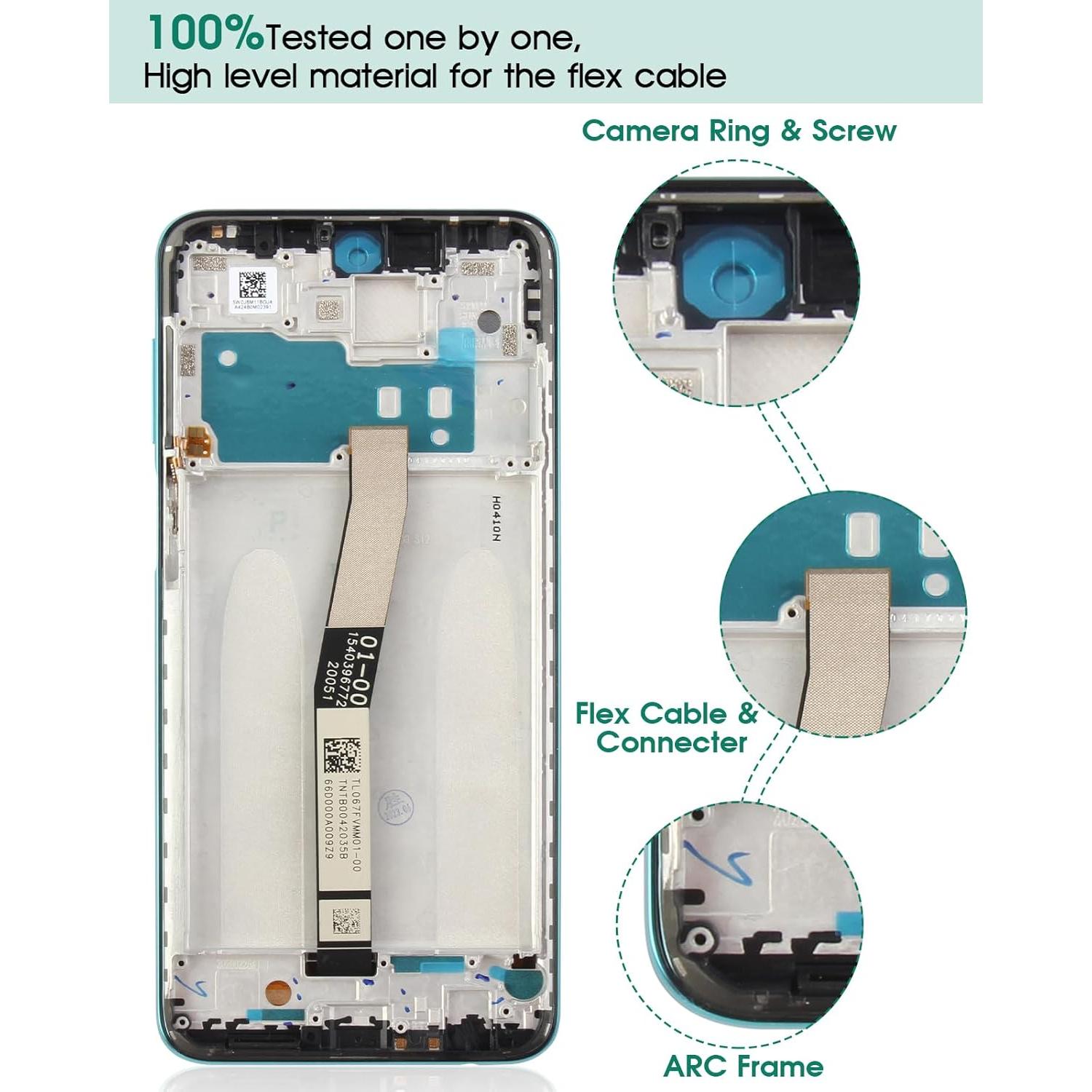 Pantalla LCD Táctil Reemplazo Azul para Redmi Note 9S/9 Pro