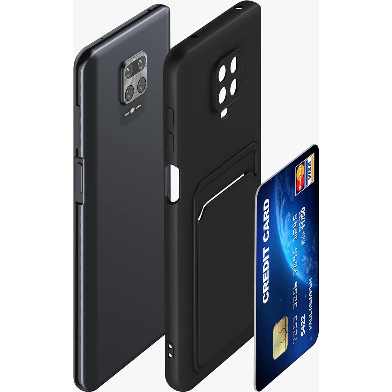 Funda TPU kwmobile para Xiaomi Redmi Note 9S/9 Pro - Negro Mate