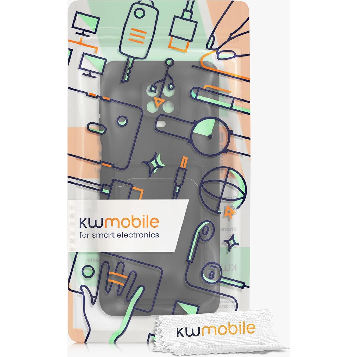 Funda TPU kwmobile para Xiaomi Redmi Note 9S/9 Pro - Negro Mate