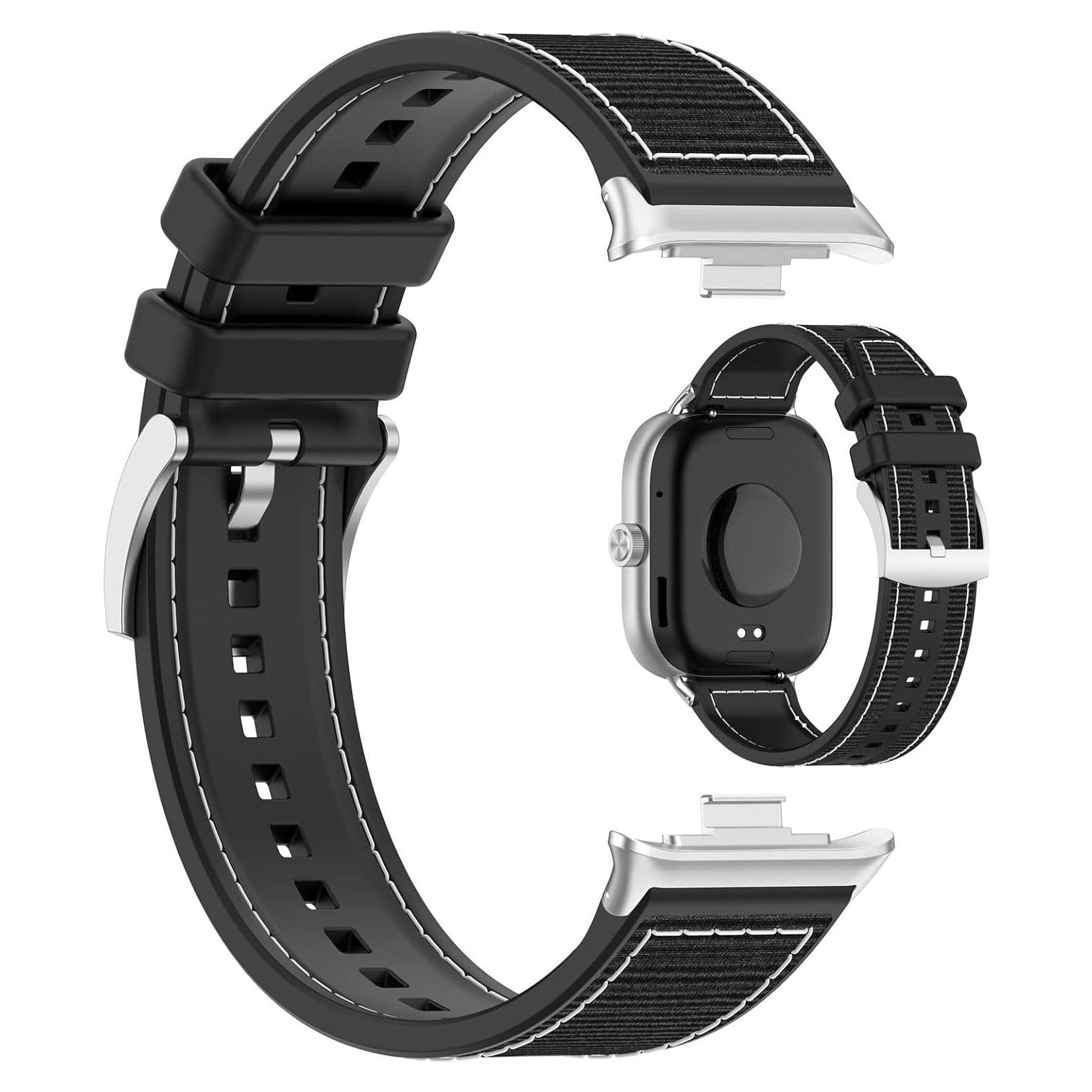 Correa de Reemplazo LOKEKE para Xiaomi Smart Band 9 Pro - Silicona y Nylon - Negro