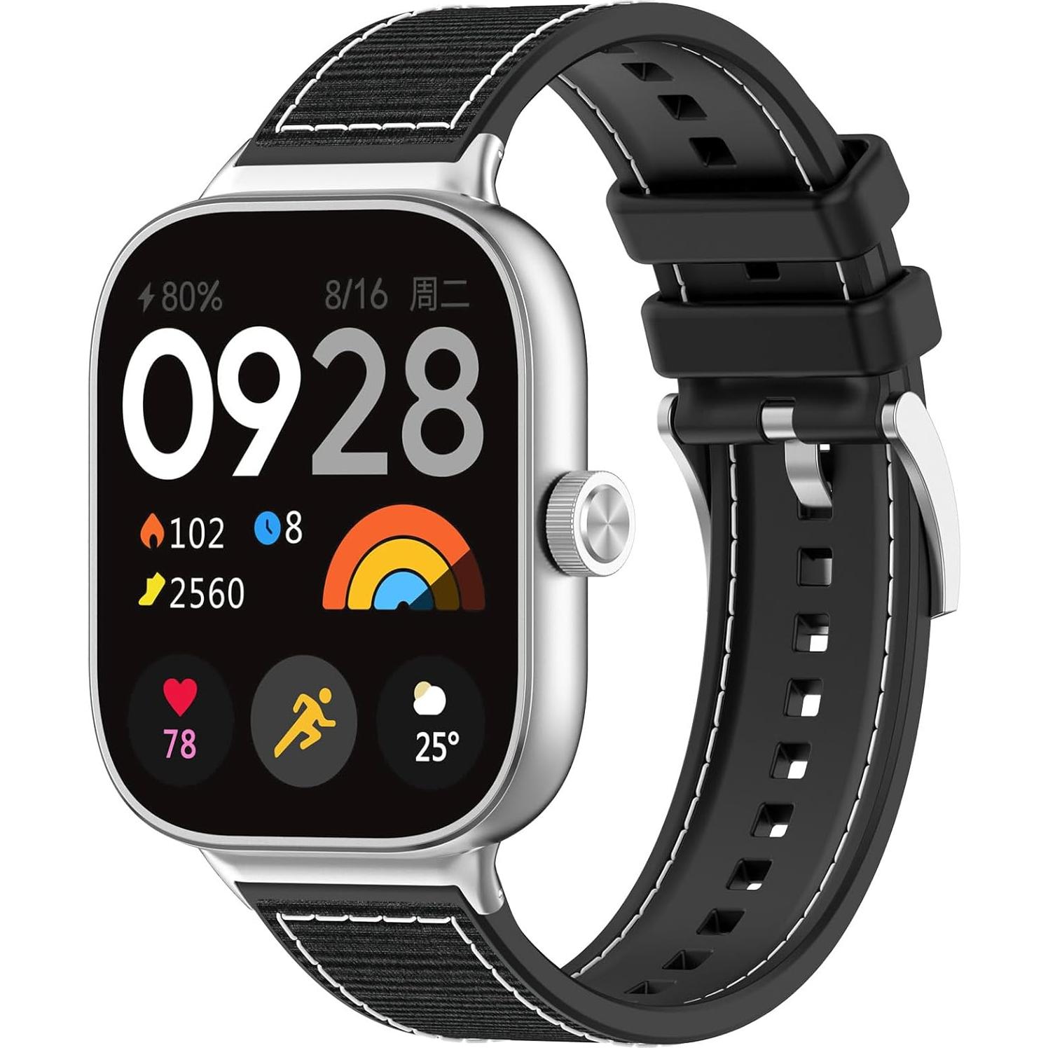 Correa de Reemplazo LOKEKE para Xiaomi Smart Band 9 Pro - Silicona y Nylon - Negro