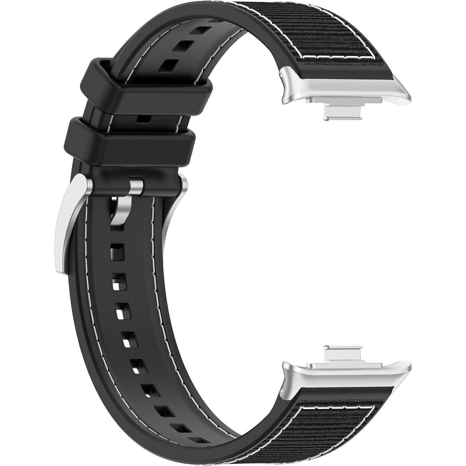 Correa de Reemplazo LOKEKE para Xiaomi Smart Band 9 Pro - Silicona y Nylon - Negro