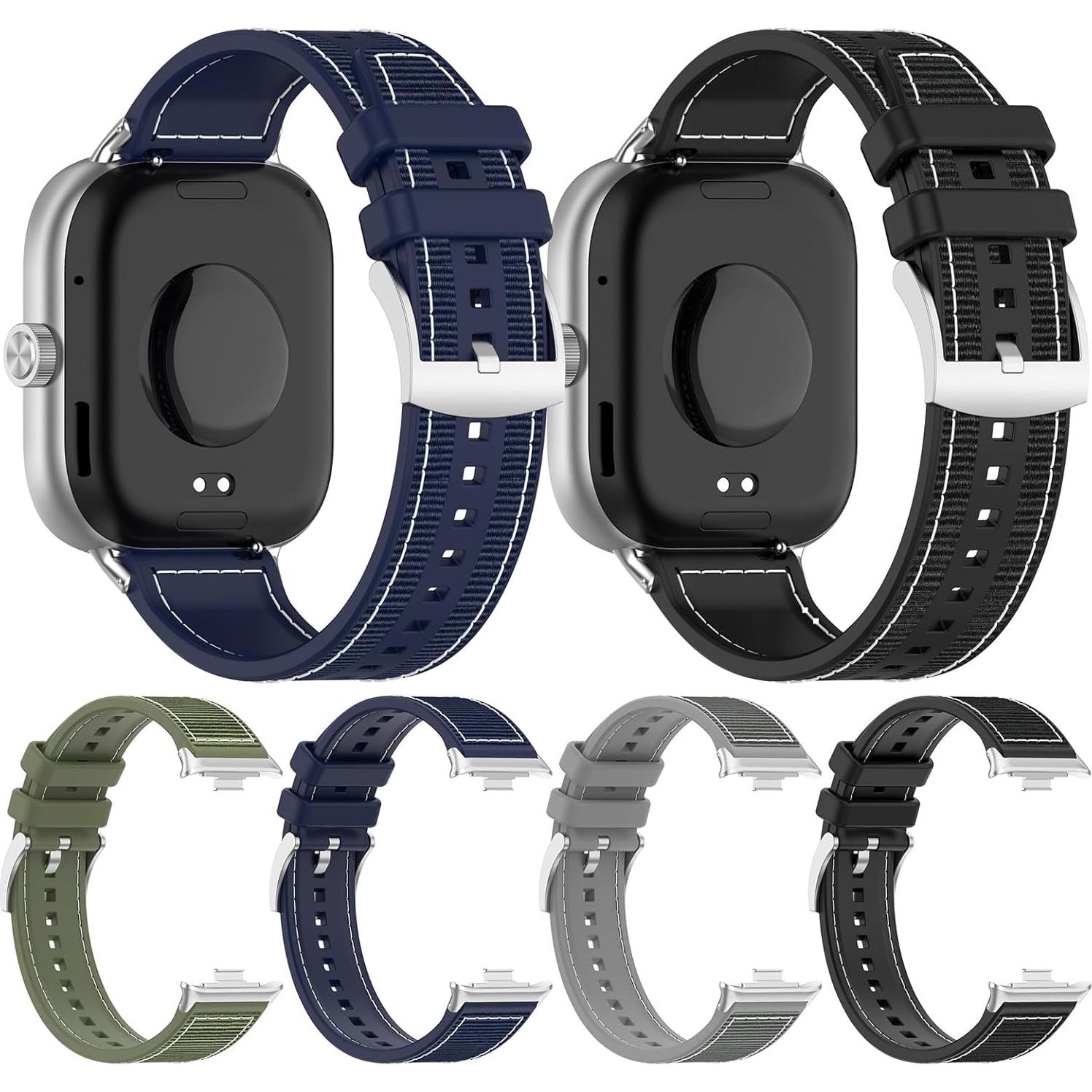 Correa de Reemplazo LOKEKE para Xiaomi Smart Band 9 Pro - Silicona y Nylon - Negro