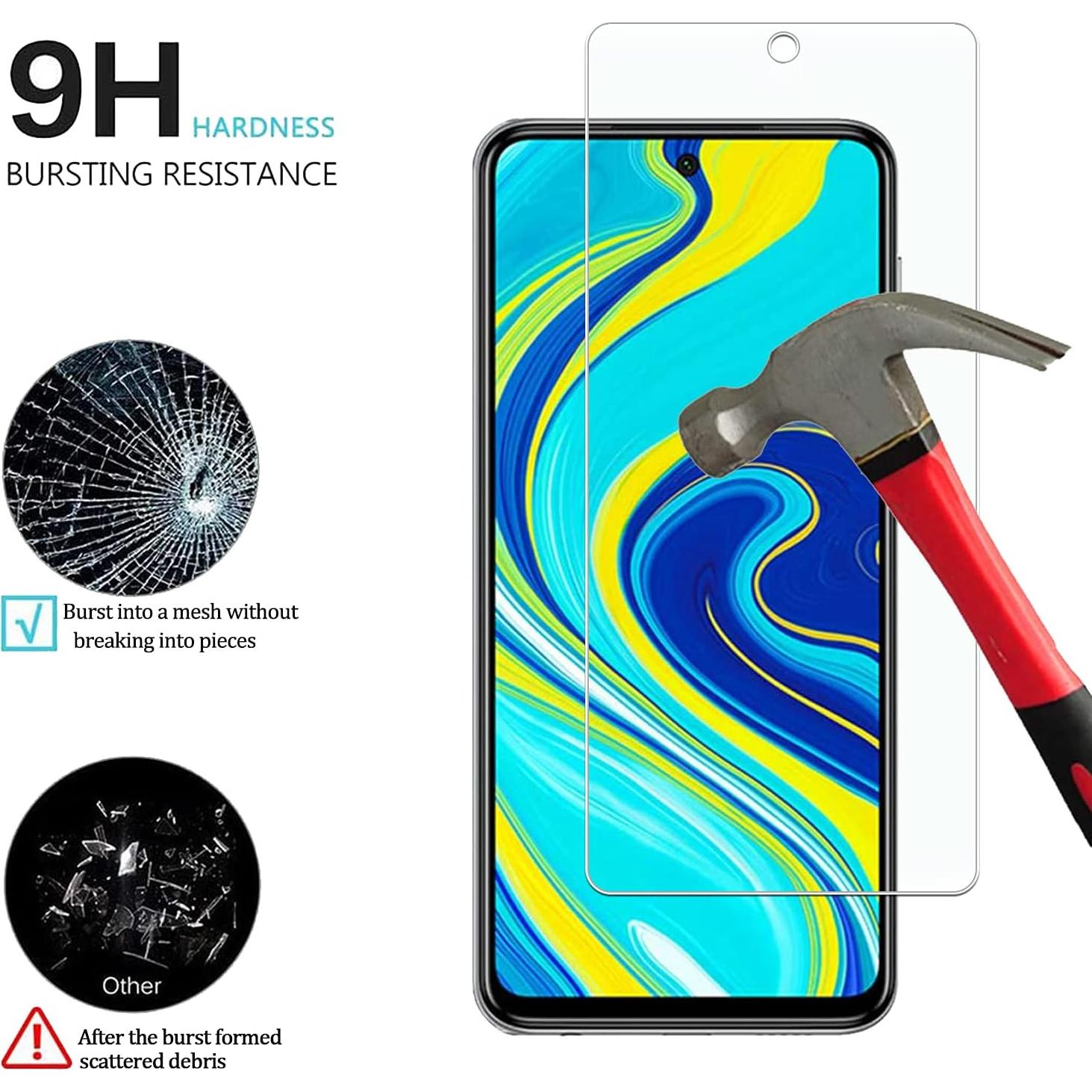 Protector de Pantalla KELOLIN Vidrio Templado para Xiaomi Redmi Note 9S/Pro - 3 Unidades