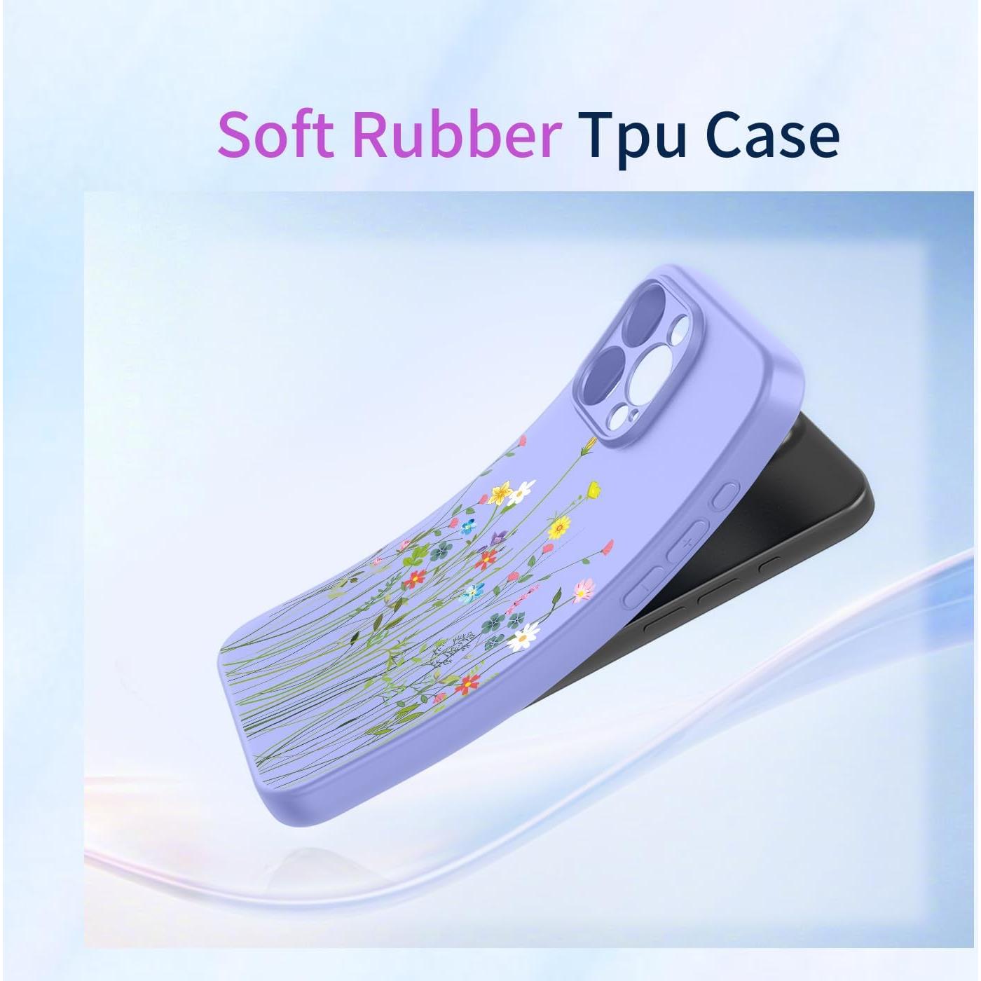 Funda TPU para Xiaomi Redmi Note 9S/Pro/Pro Max - Flor Morada