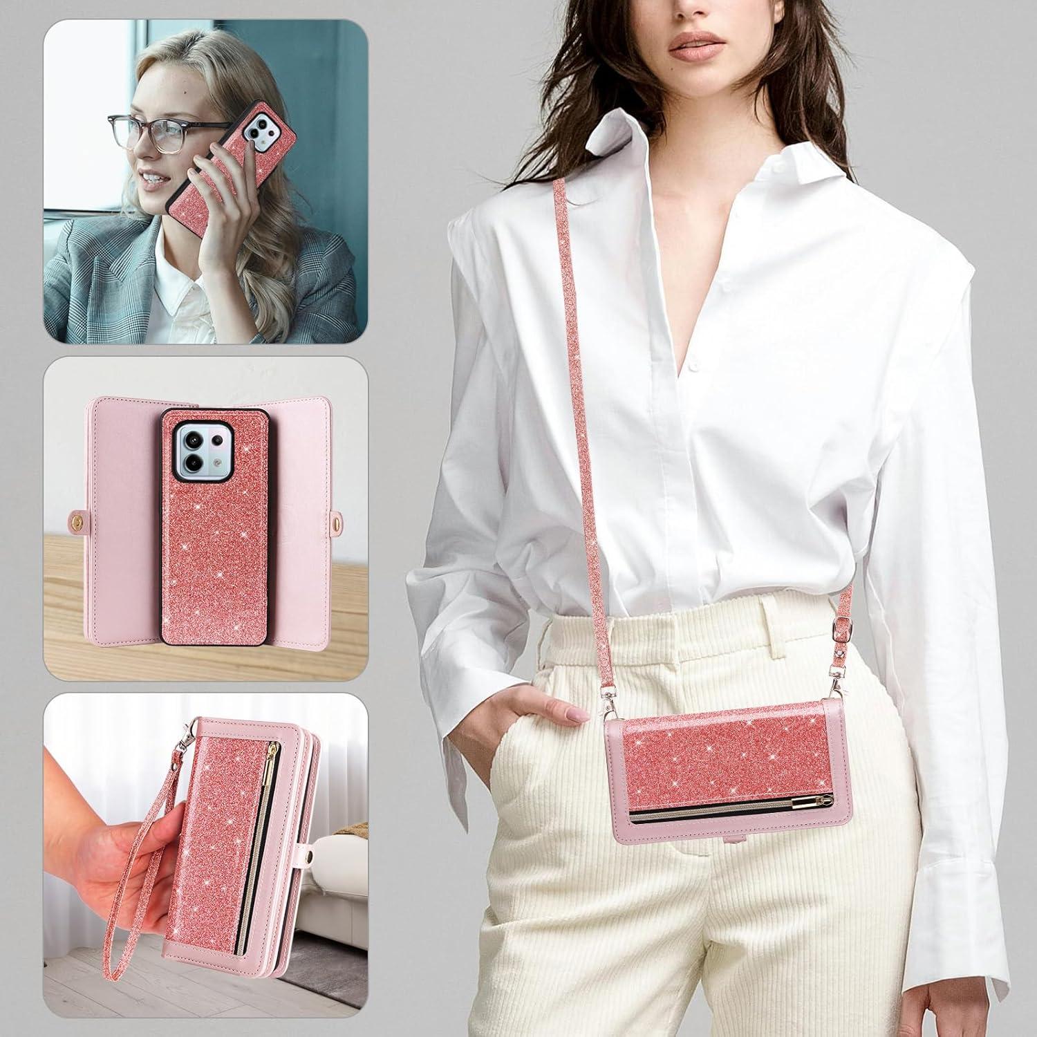 Funda Asuwish Rosa para Xiaomi Redmi Note 13 Pro 5G con Cartera