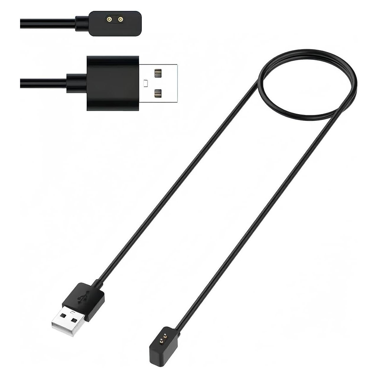 Cargador USB para Xiaomi Mi Band 8/9 - 100cm Negro