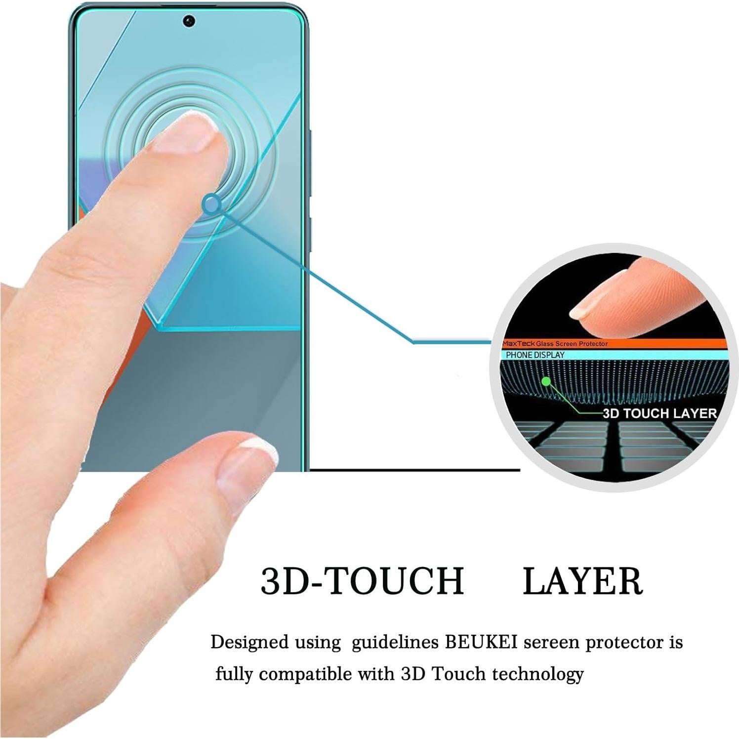 Protector de Pantalla Vidrio Templado Beukei para Xiaomi Redmi Note 13 Pro - 3 Unidades