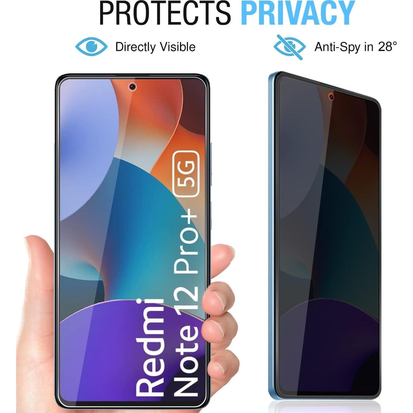 Protector de Pantalla y Lente MOOISVS para Xiaomi Redmi Note 12 Pro