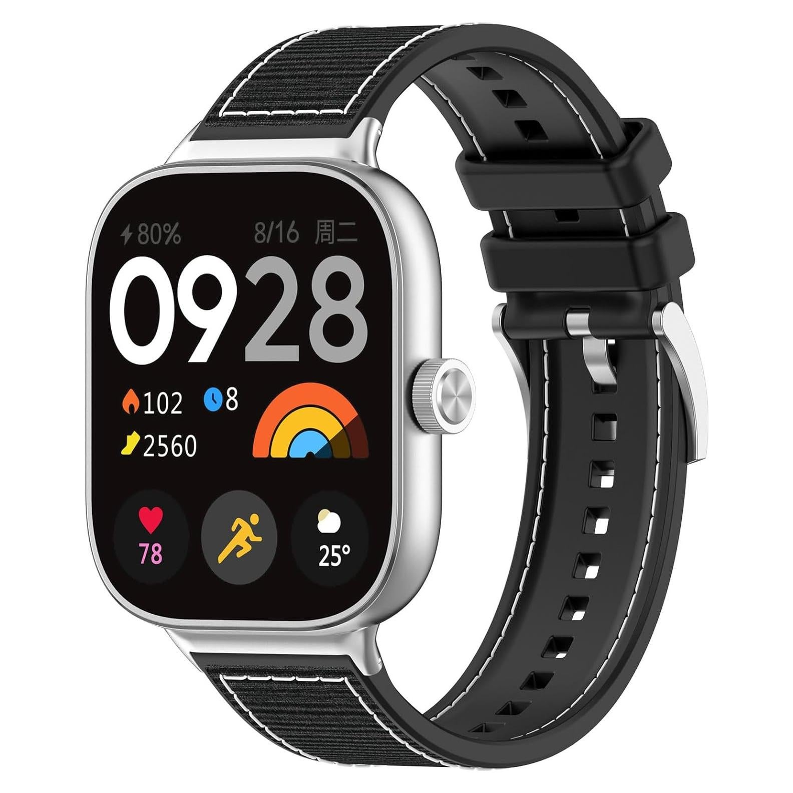 Correa de Reemplazo AWADUO para Xiaomi Band 9 Pro/8 Pro - Silicona Negra