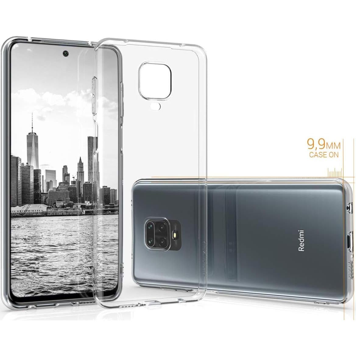 Funda TPU Transparente kwmobile para Xiaomi Redmi Note 9S/9 Pro/9 Pro Max