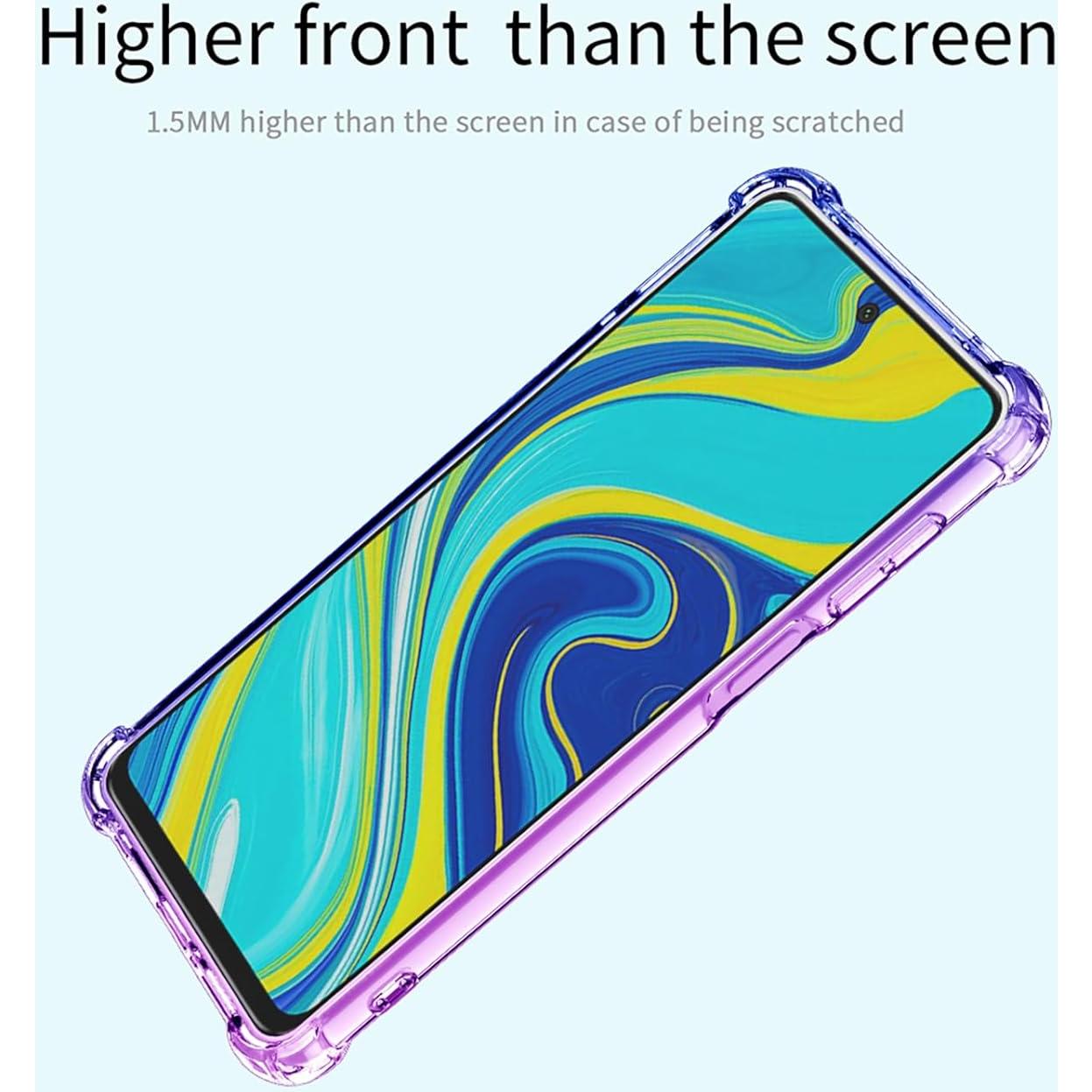 Funda TPU Transparente Xiaomi Redmi Note 9 Pro / 9S - Púrpura Azul