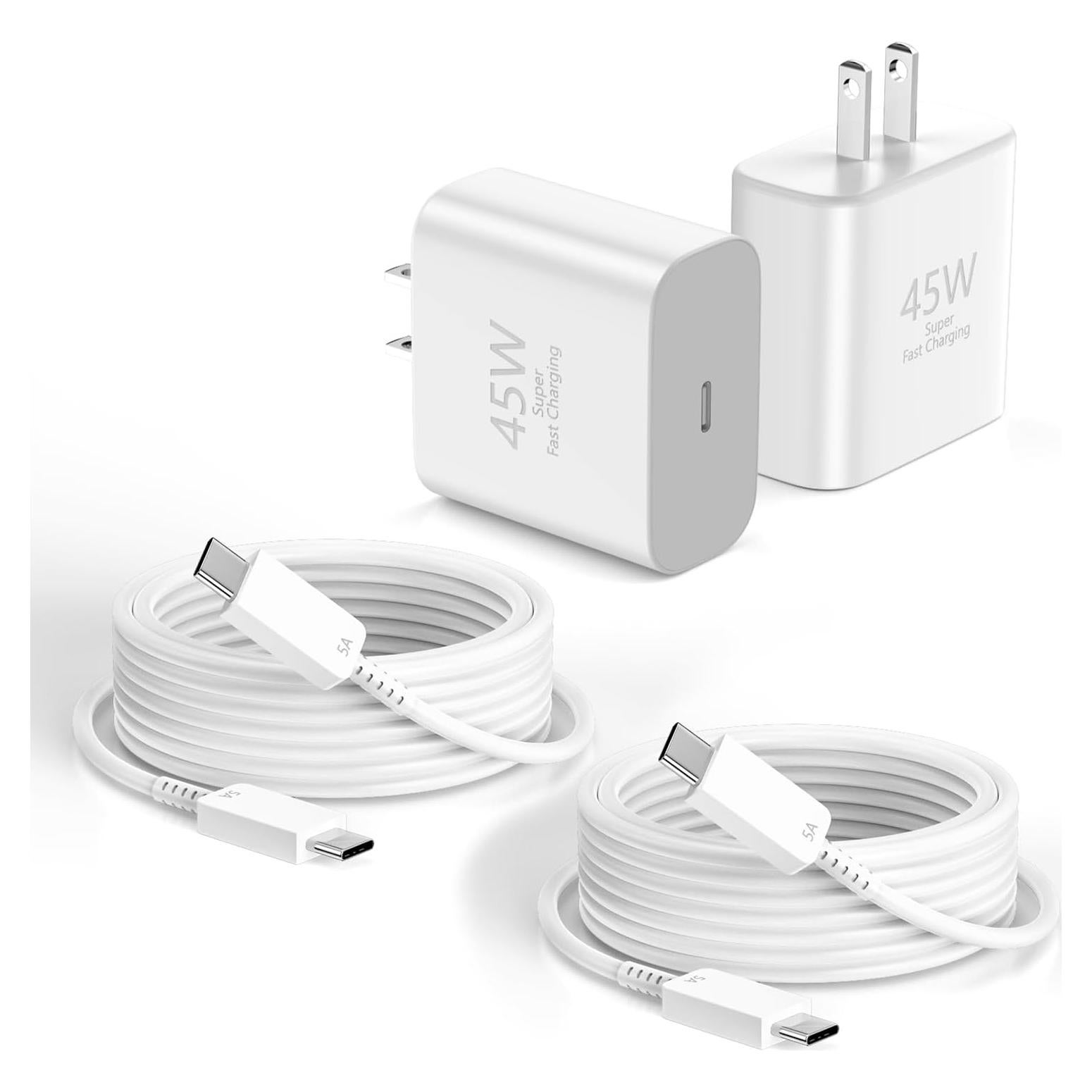 Cargador USB-C 45W Tiavalmax 2-Pack con Cable 3m para iPhone 16